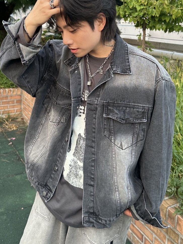 洗水開胸牛仔褸 OTHERFIT-001JK