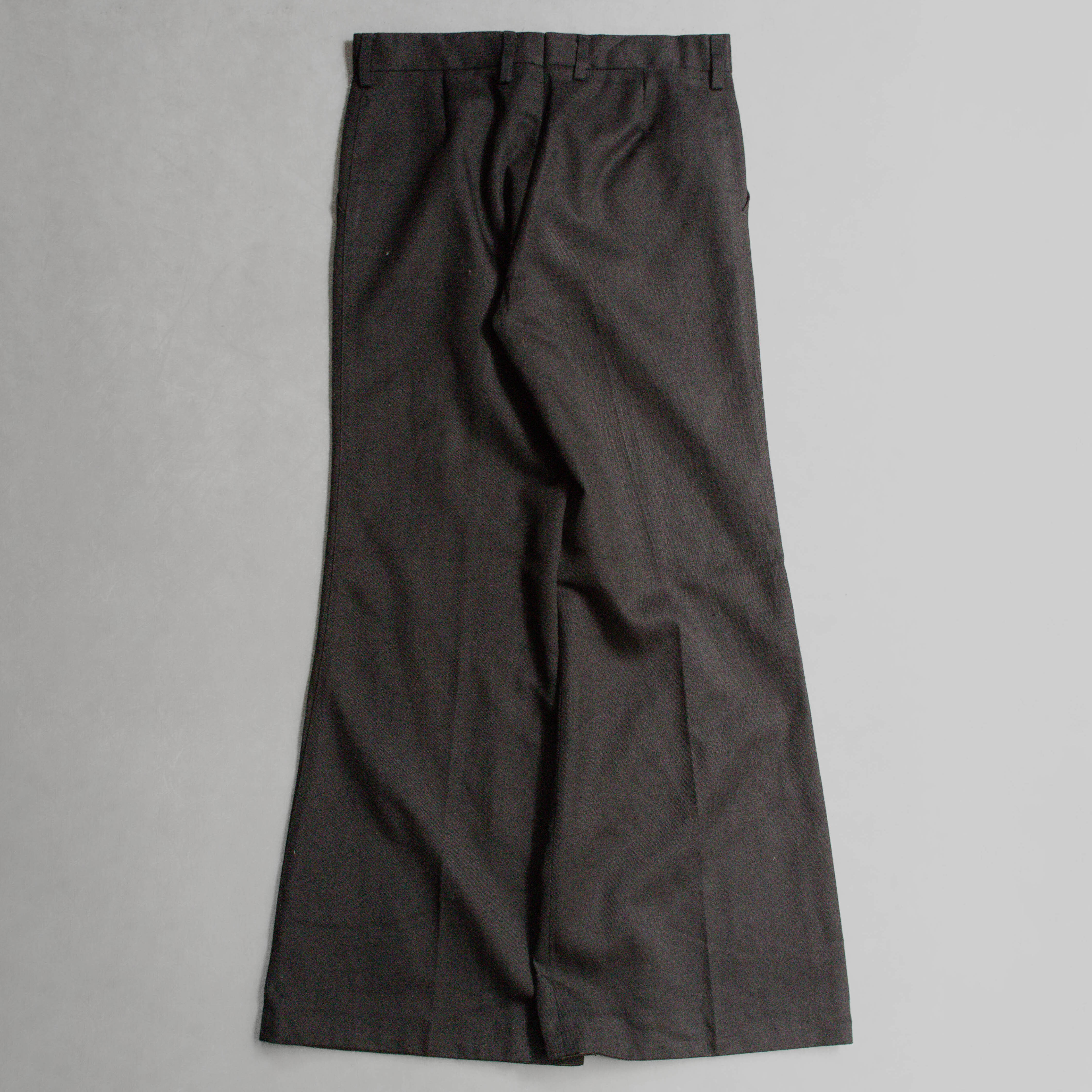 VINTAGE FLARE PANTS 歐洲 黑色 素面 聚酯纖維 靴型 喇叭 長褲