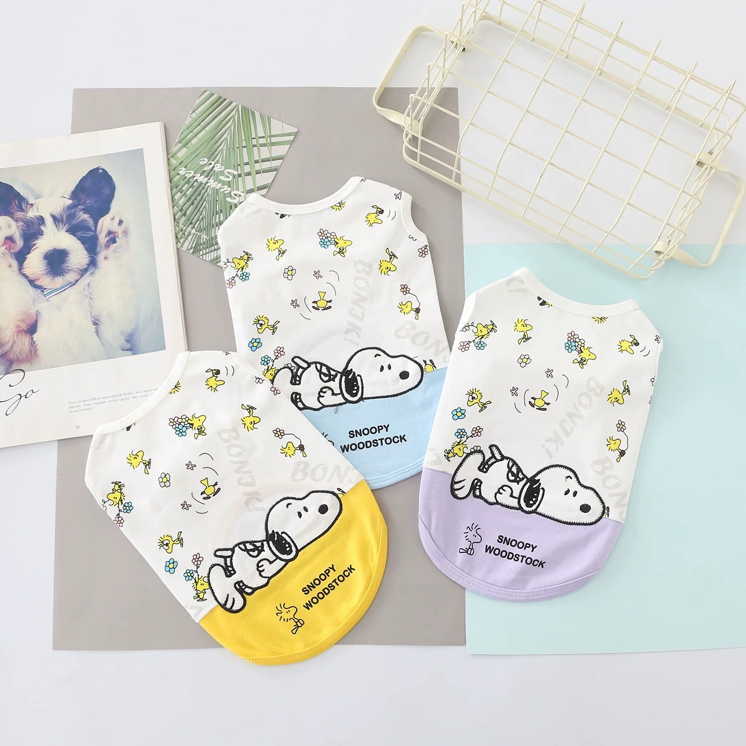 SNOOPY史努比 宠物卡通满印背心