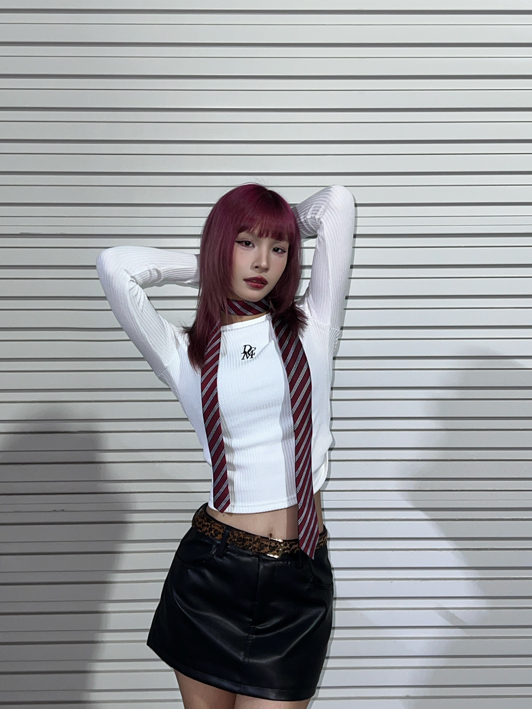 (GOAL) 美式皮短裙 （內有安全褲） UBBD K017