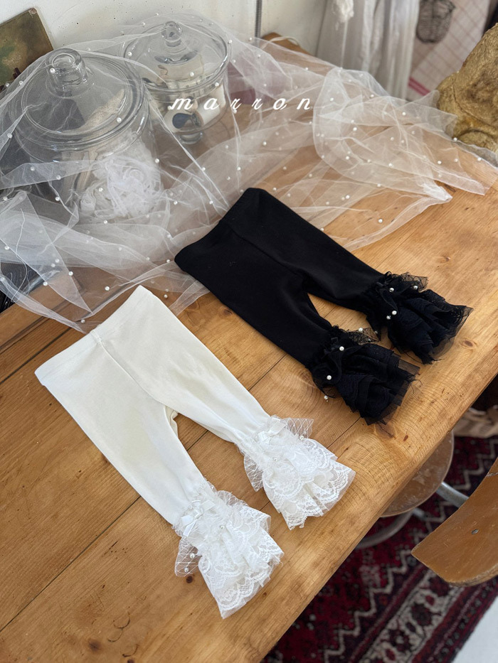 正韓春Marron 小童光澤感喇叭褲