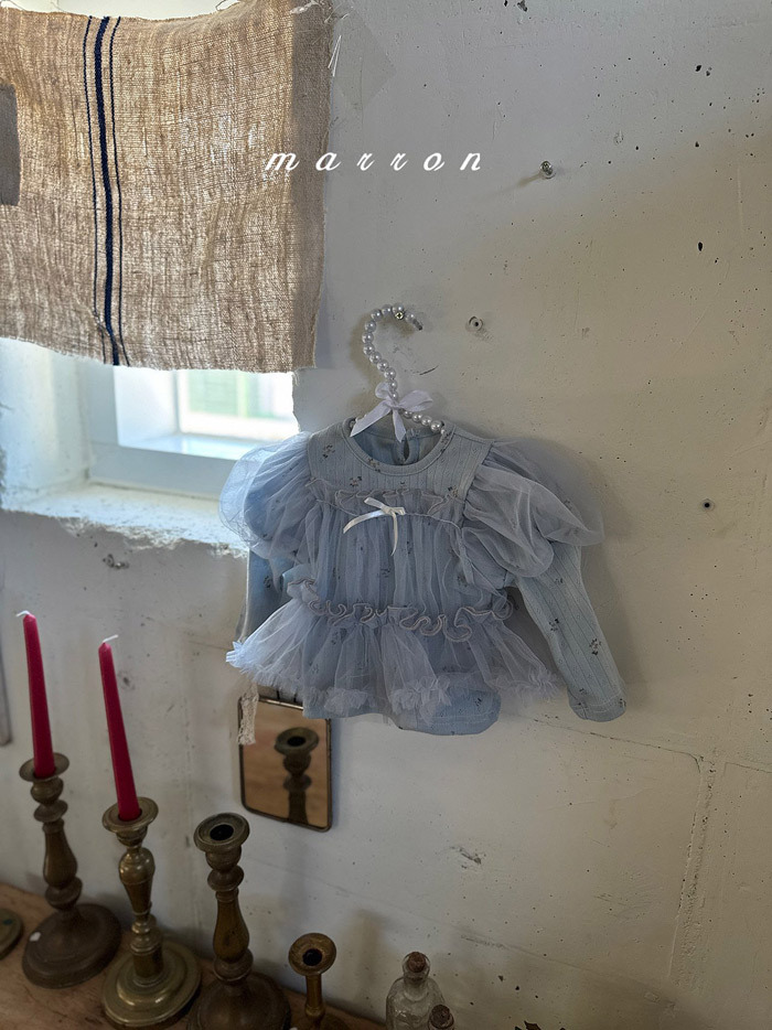 正韓春Marron 小童澎澎紗絕美上衣