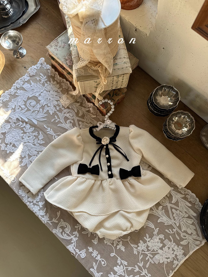 正韓春Marron 嫩嬰甜美小香感包屁裙