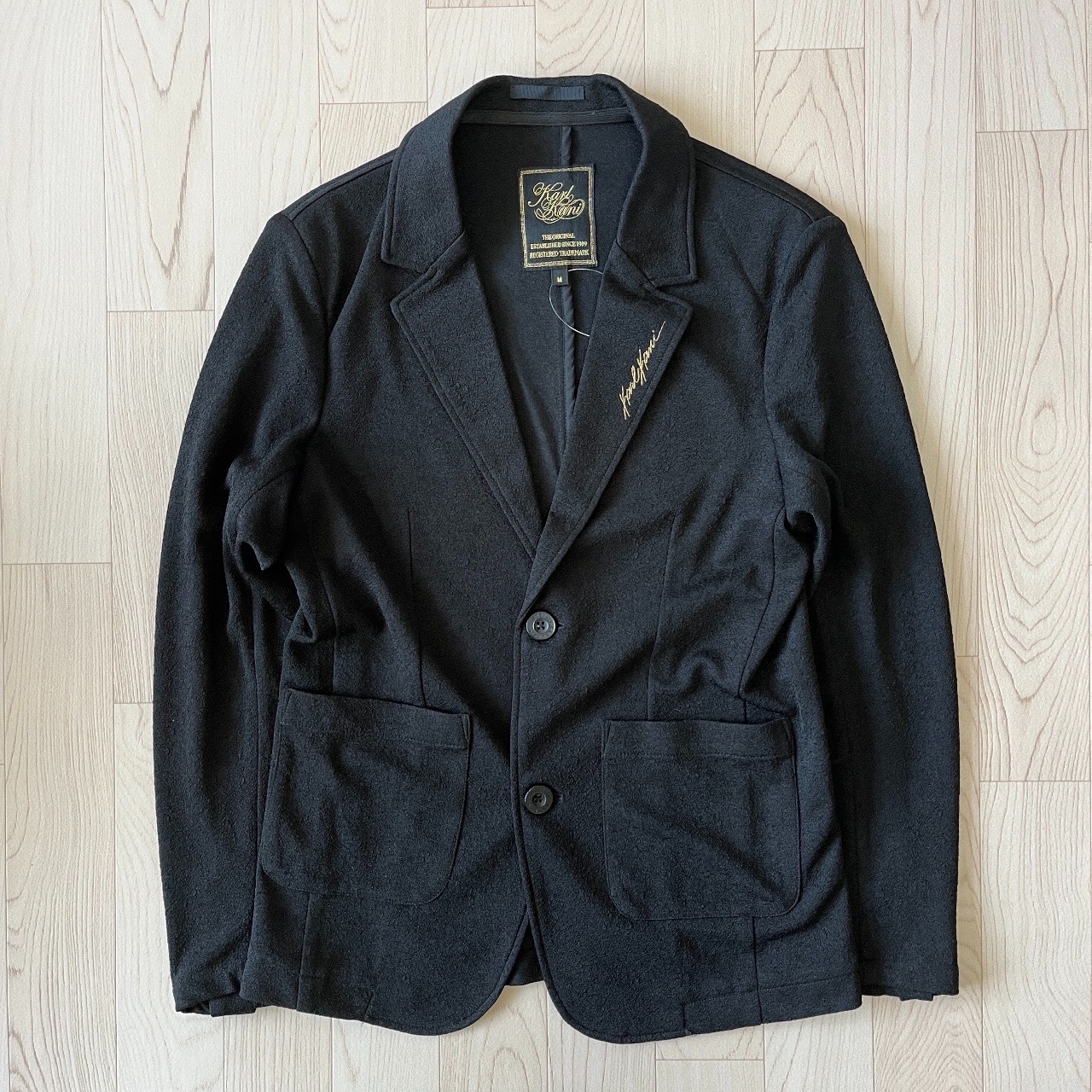 簡約黑色古著西裝外套