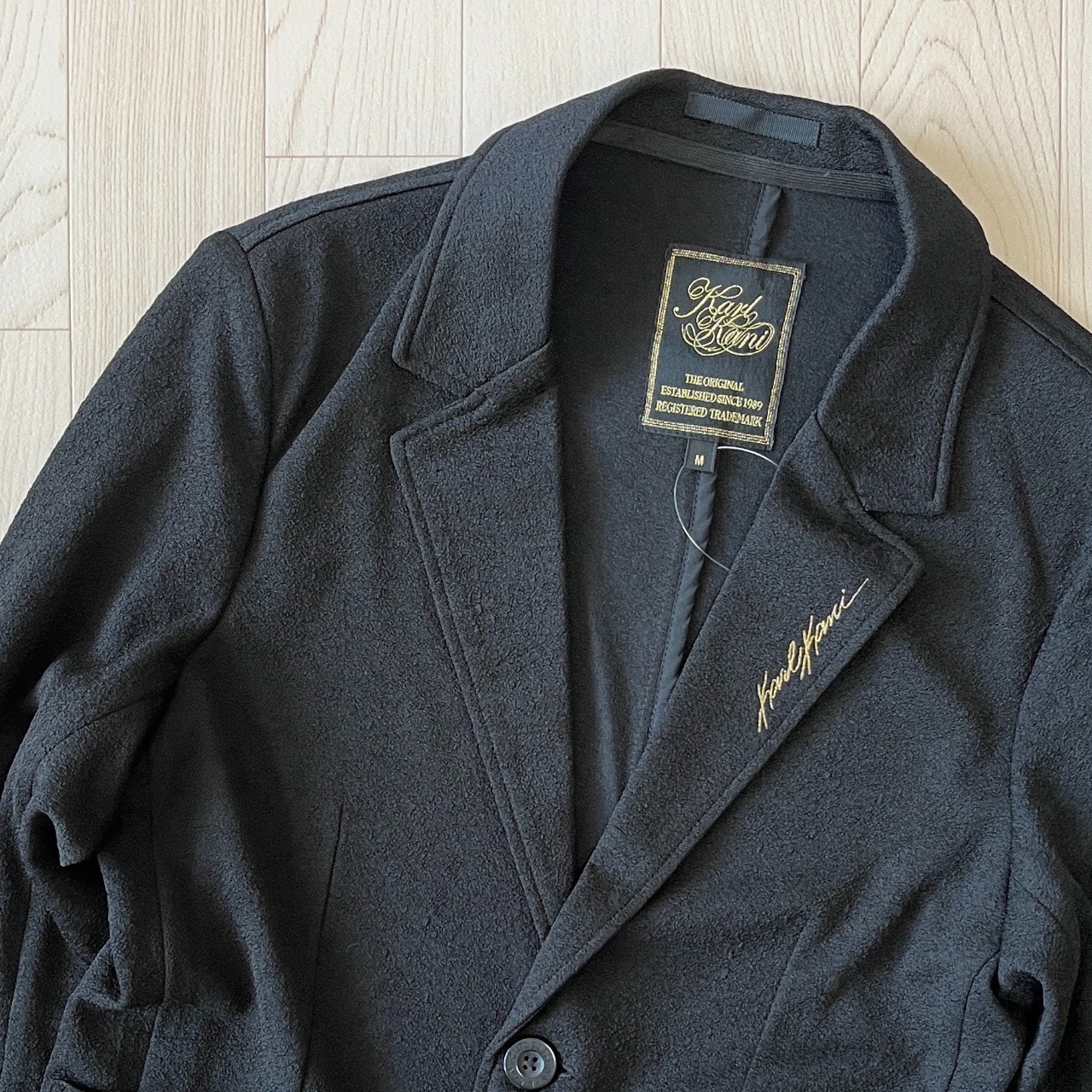 簡約黑色古著西裝外套