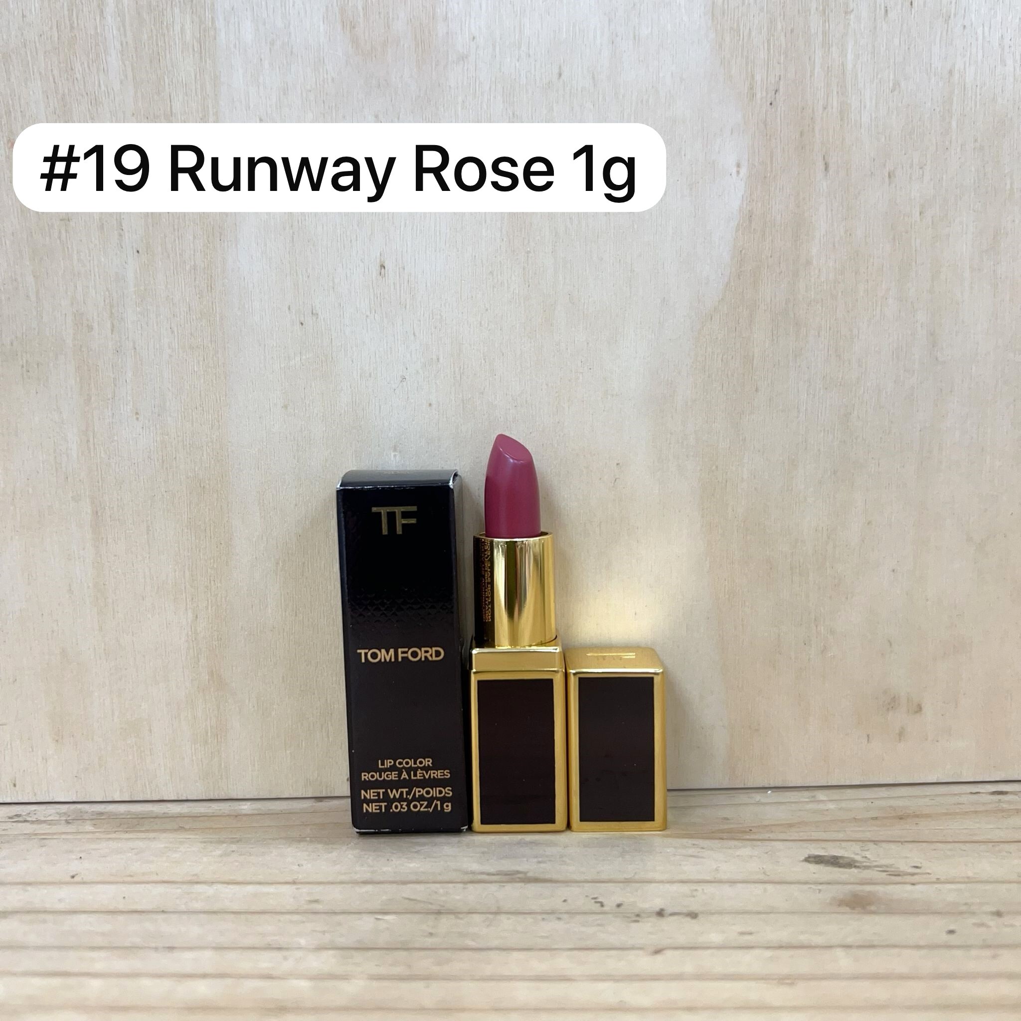 TOM FORD 新烈焰幻魅唇膏 (黑金方管) #19 Runway Rose 欲綻之花
