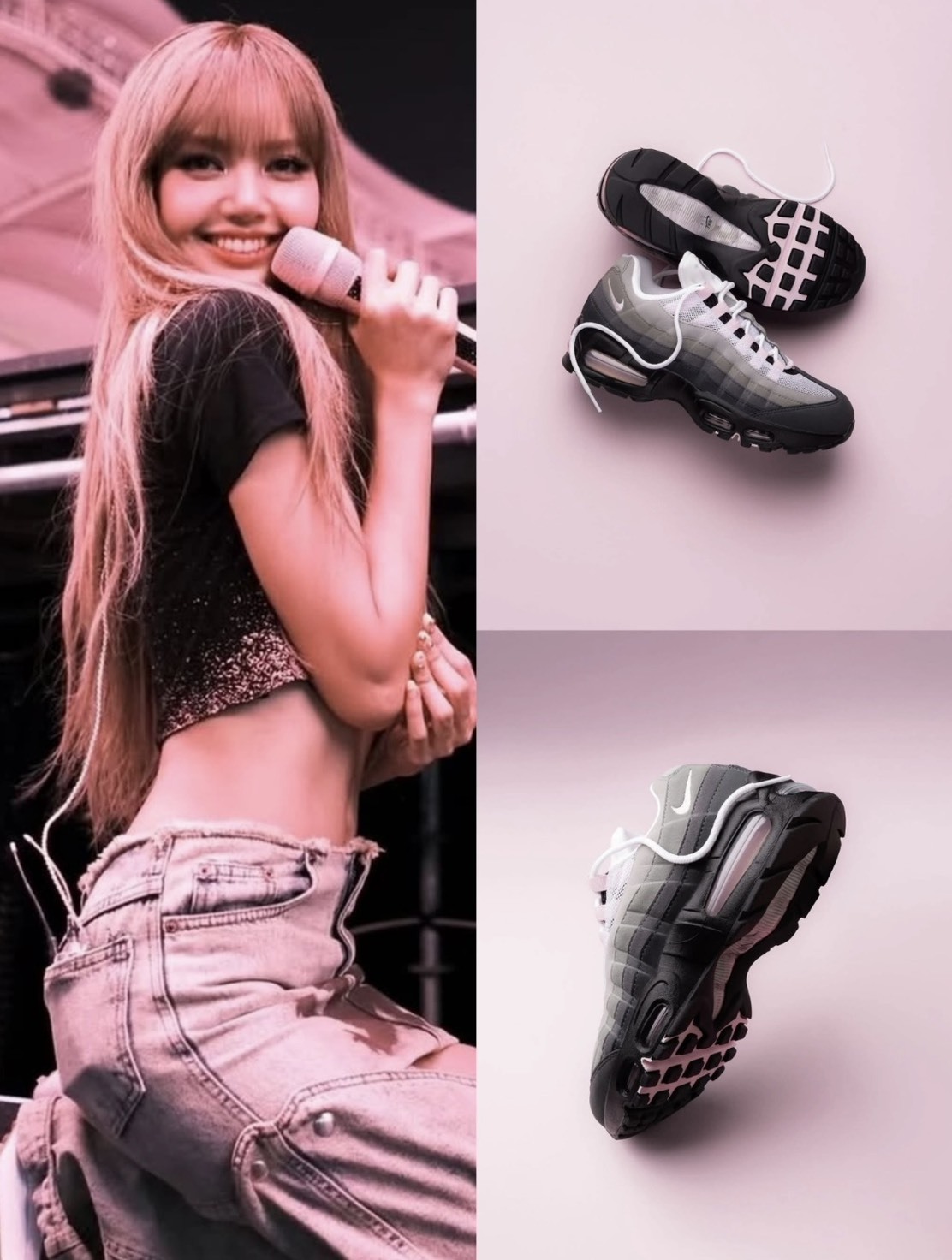 【代購】Nike Air Max 95 OG 灰粉氣墊慢跑鞋｜舒適緩震 百搭復古休閒運動鞋 LISA同款