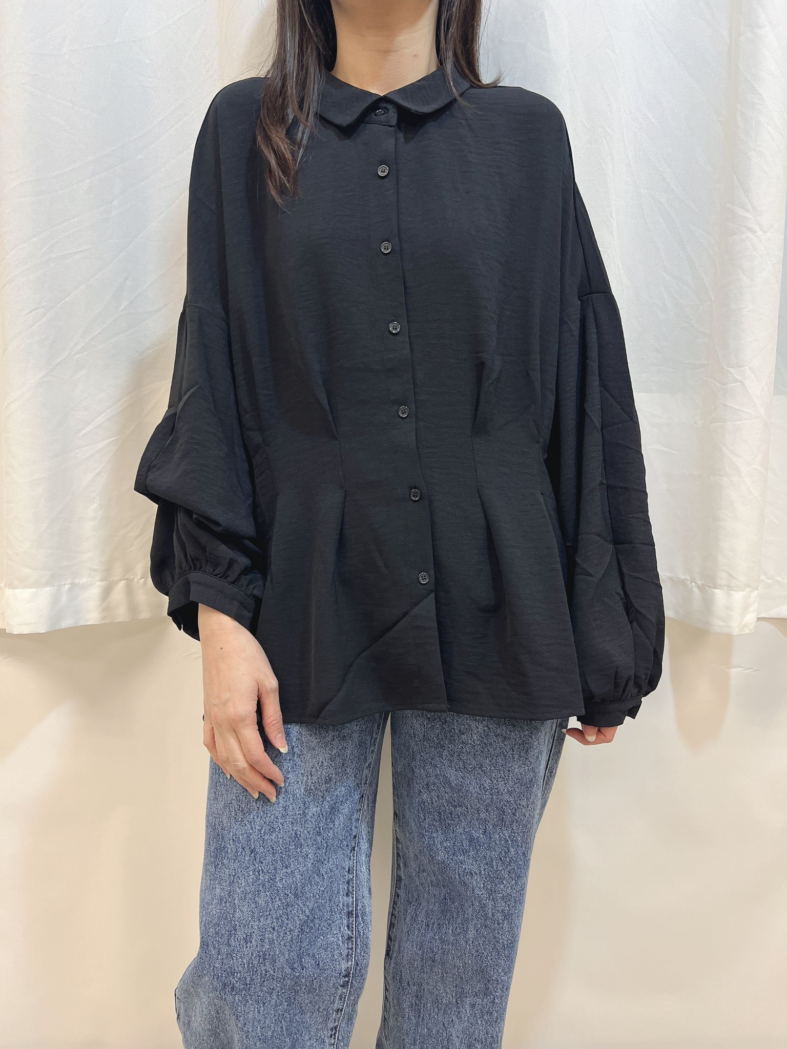 IE 褶褶手袖恤衫