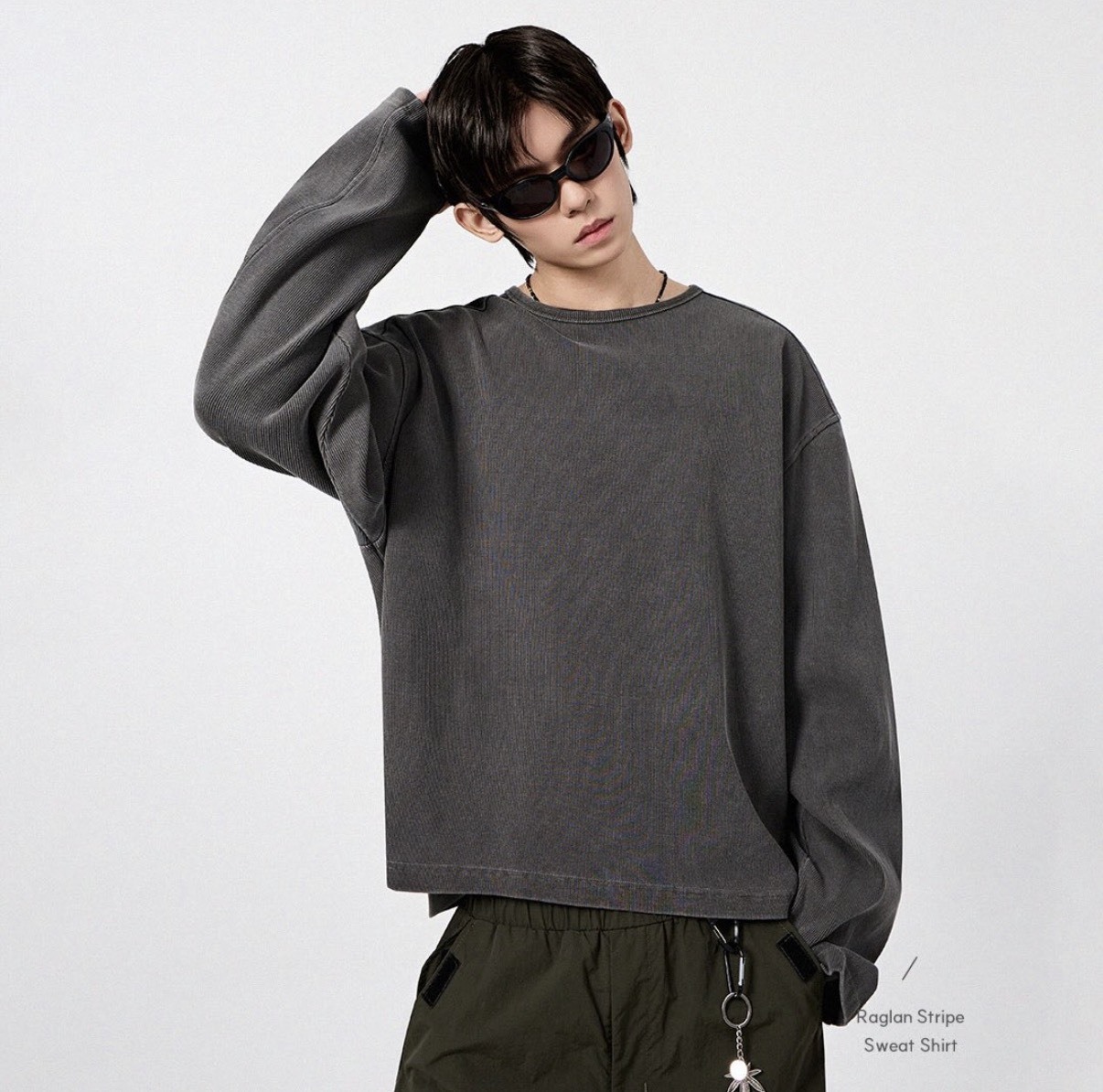 【OWN】Dimitri Black 素色 螺紋 長袖 上衣 復古 潮流 秋冬 不分男女 炭灰 米色 淺灰