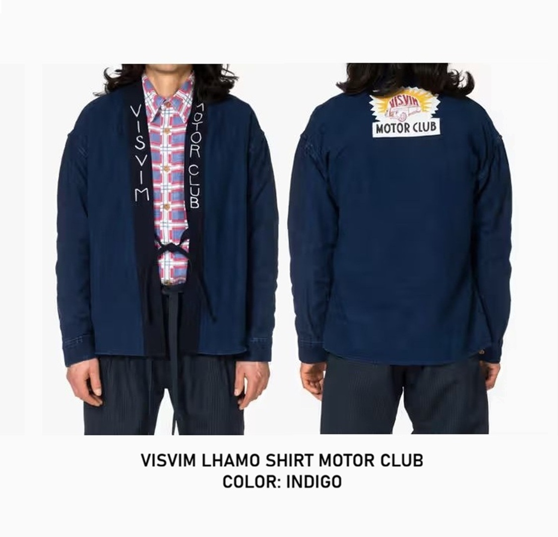 LAST PCS: VISVIM LHAMO SHIRT MOTOR CLUB - INDIGO SIZE 2 PRE ORDER ITEM (預訂中)