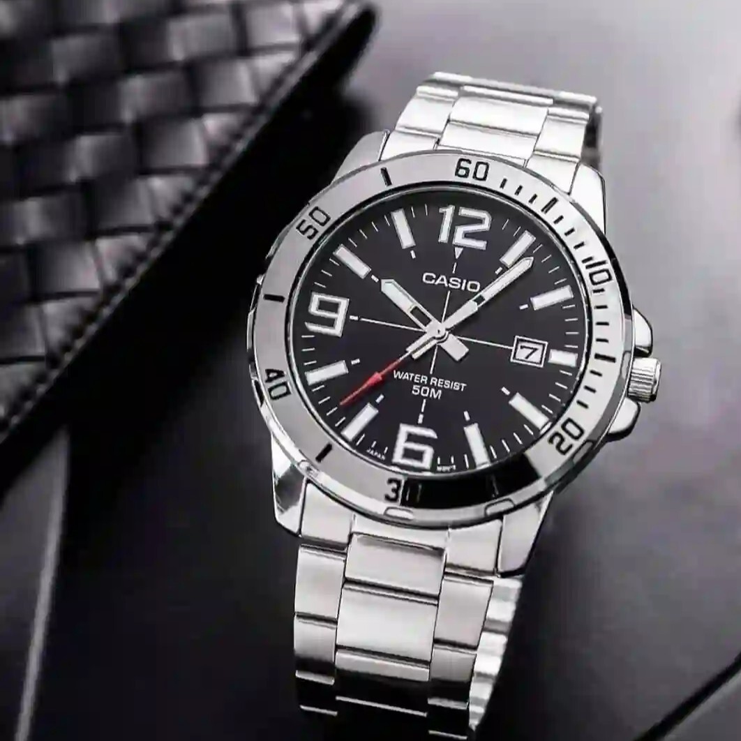 預購款【CASIO 卡西歐】 MTP-VD01D-1BV 都市紳士 時尚雙圈 易讀 日期顯示 運動型 鋼帶 手錶