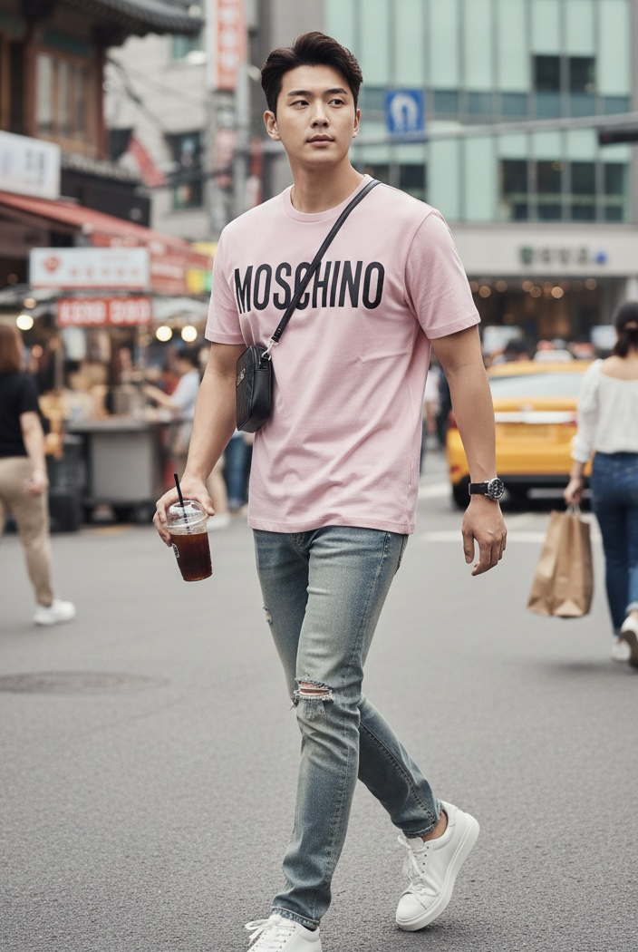 【直播】Moschino LL103181 短袖上衣(粉色)