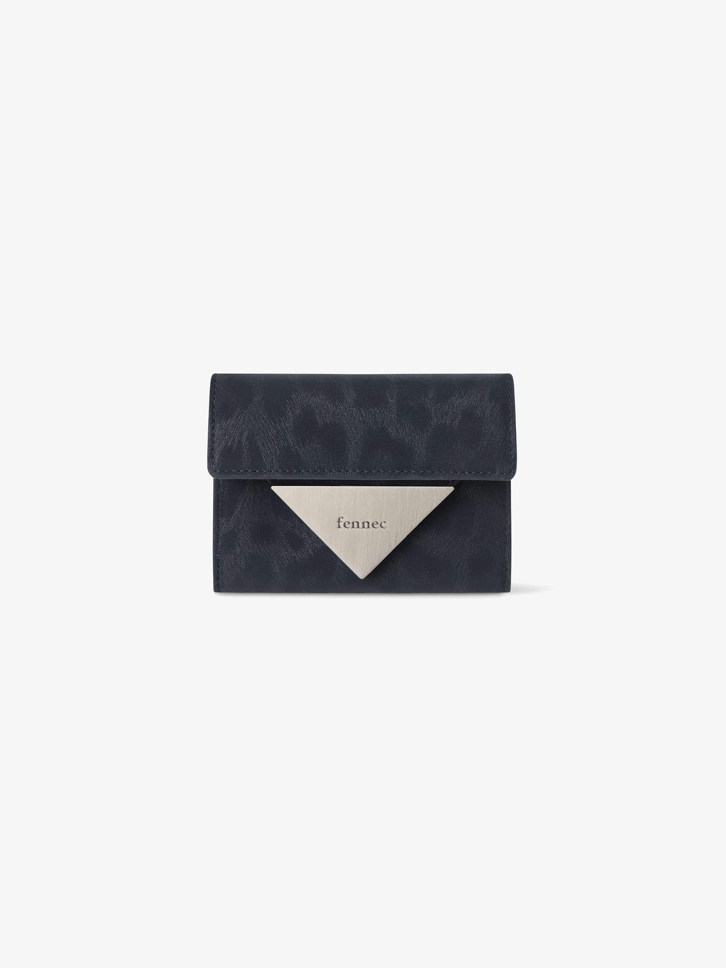 fennec - TRIANGLE DOCO WALLET (LEOPARD NAVY)