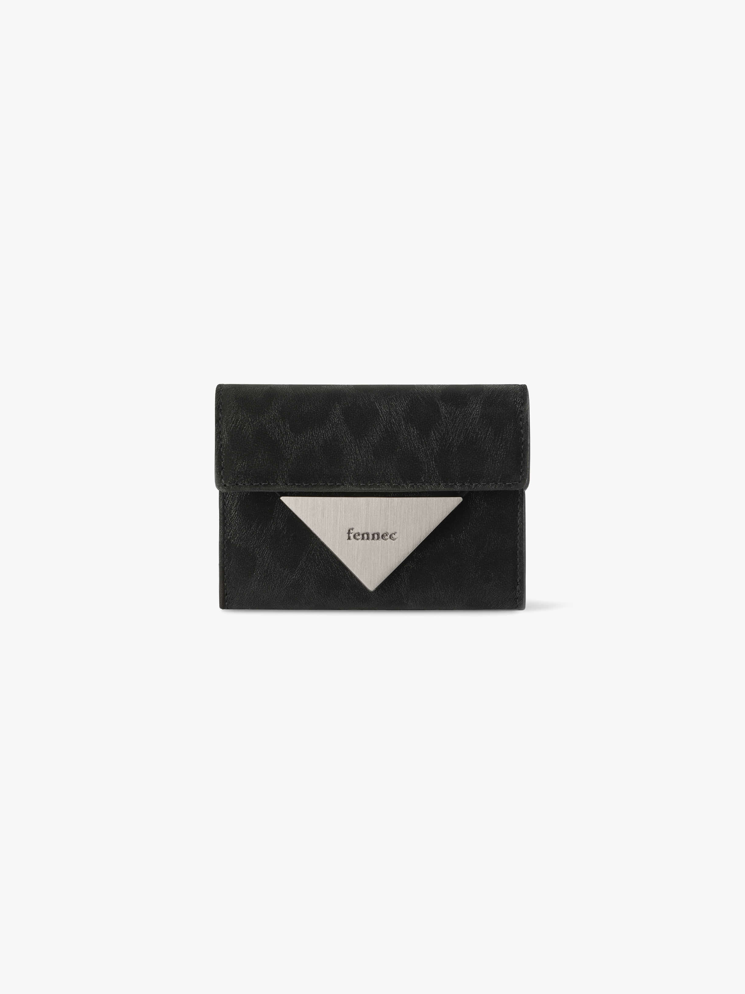 fennec - TRIANGLE DOCO WALLET (LEOPARD BLACK)