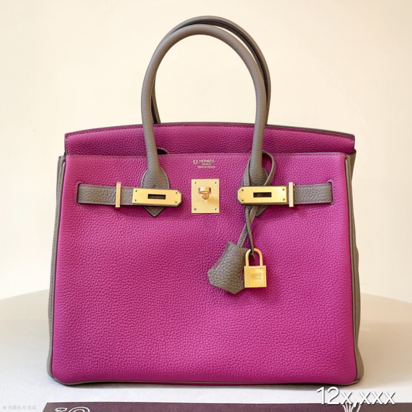 Preloved Hermès Birkin 30 Togo Leather Rose Pourpre / Etoupe Brushed GHW HK$12x,xxx (HK$2,000 即時落訂)