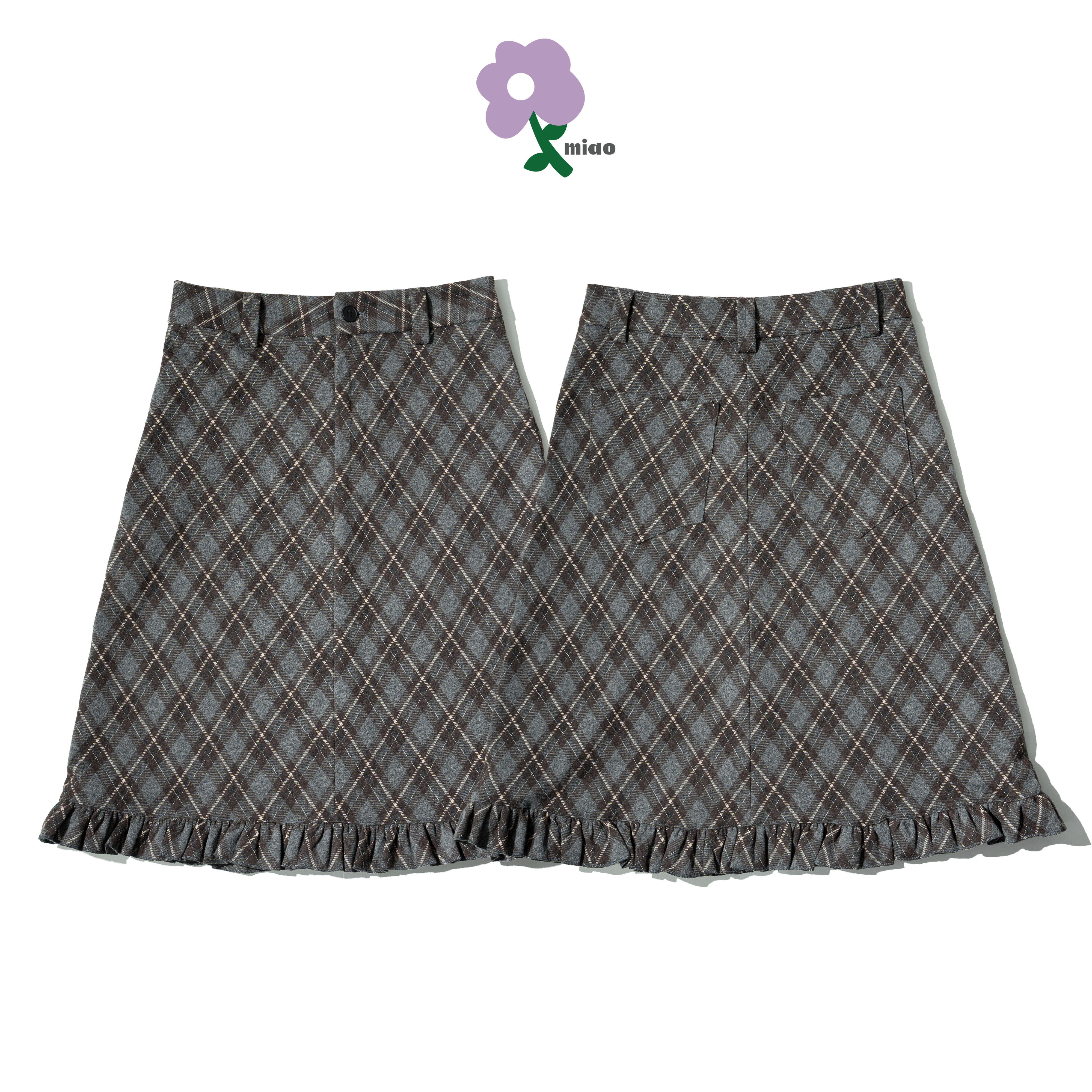 AGILITY MIAO Staff "JU" Plaid Skirts 格紋 五分裙 [STA-10]
