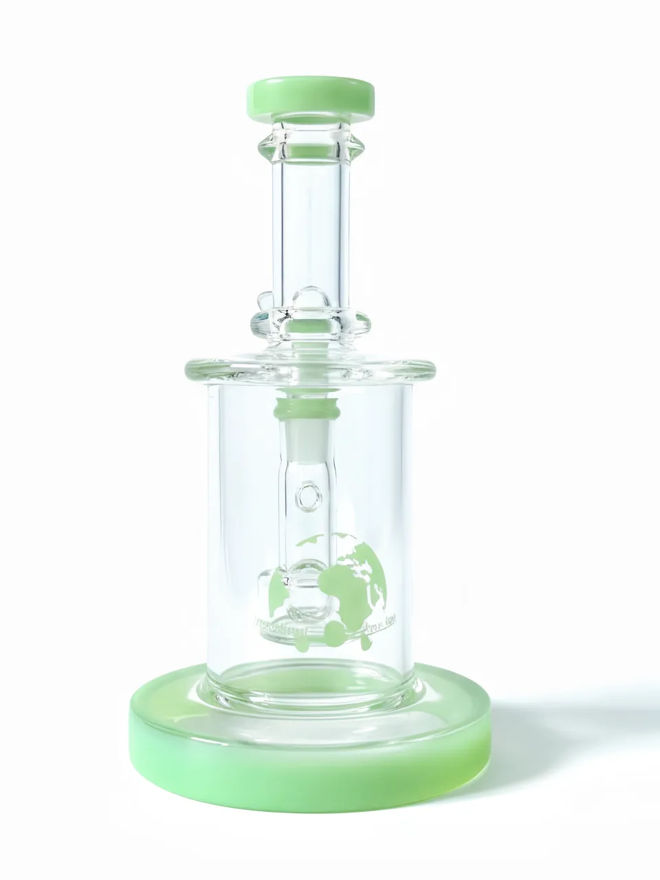 International Trap Star Glass bong with Drum Perc 小型圓筒過濾器水煙壺