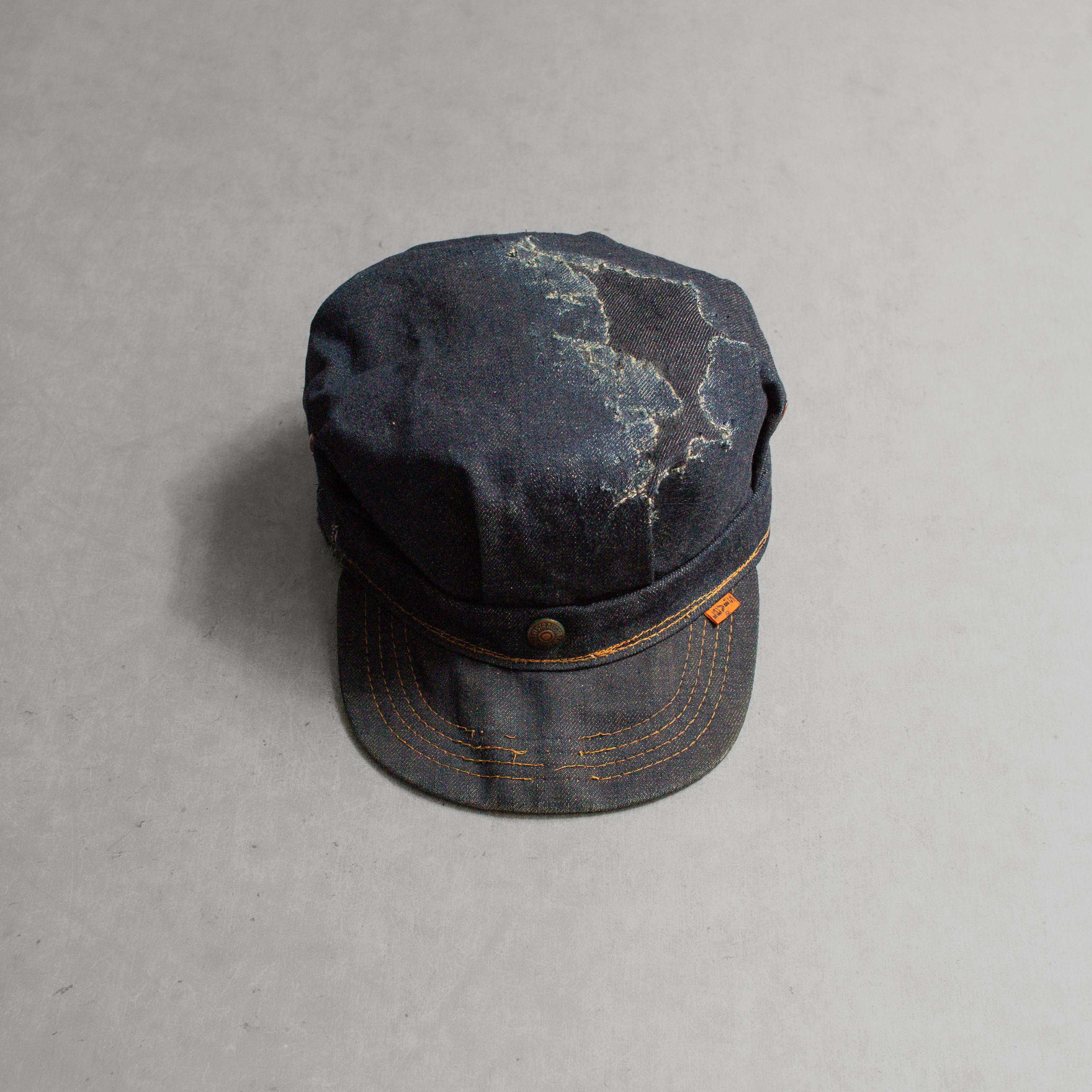 70S LEVIS DENIM ENGINEER HAT 美國 原色 丹寧 補丁 工程師 工作帽