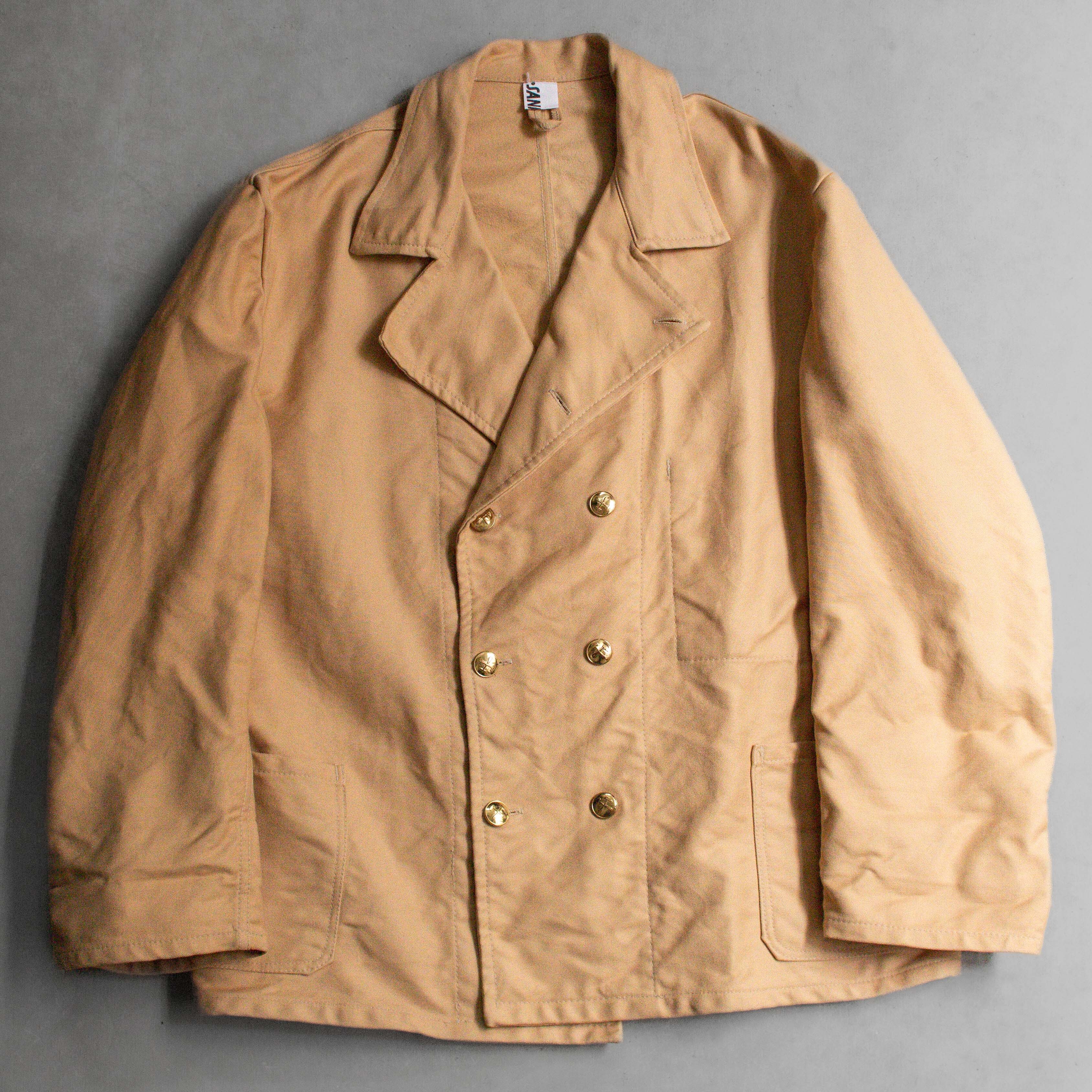 60S GERMAN DOUBLE BREASTED WORK JACKET 德國 雙排扣 卡其 工作外套