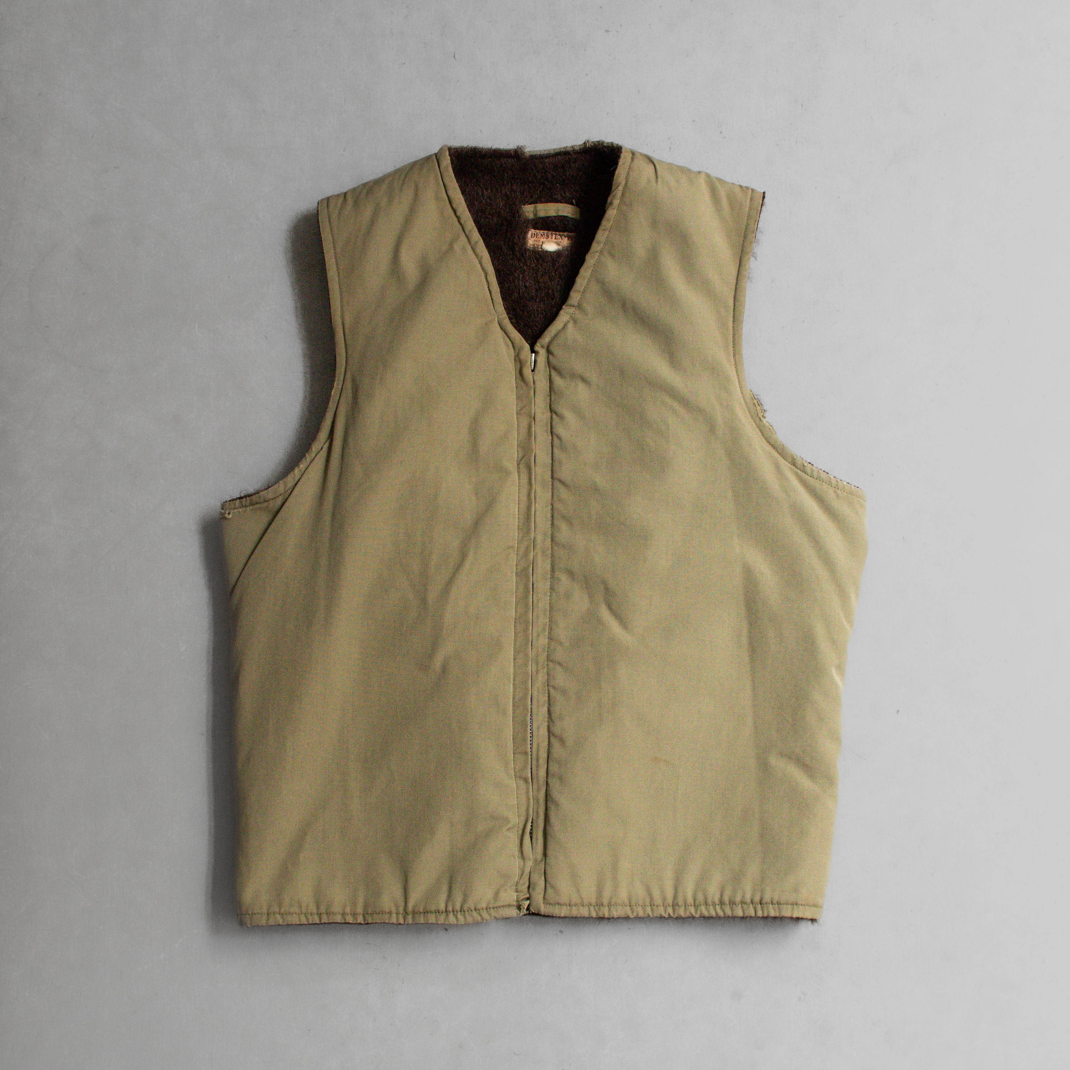 40S USMC DEMOTEX-ED ALPACA VEST 美國製 陸戰隊 羊駝毛 刷毛 軍綠 背心