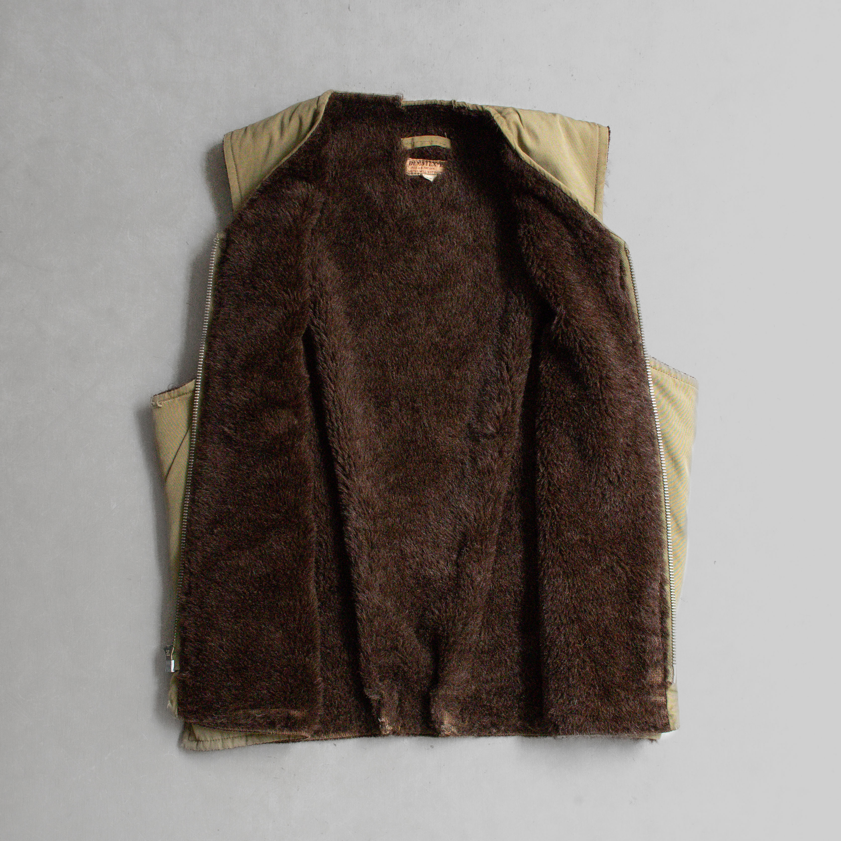 40S USMC DEMOTEX-ED ALPACA VEST 美國製 陸戰隊 羊駝毛 刷毛 軍綠 背心