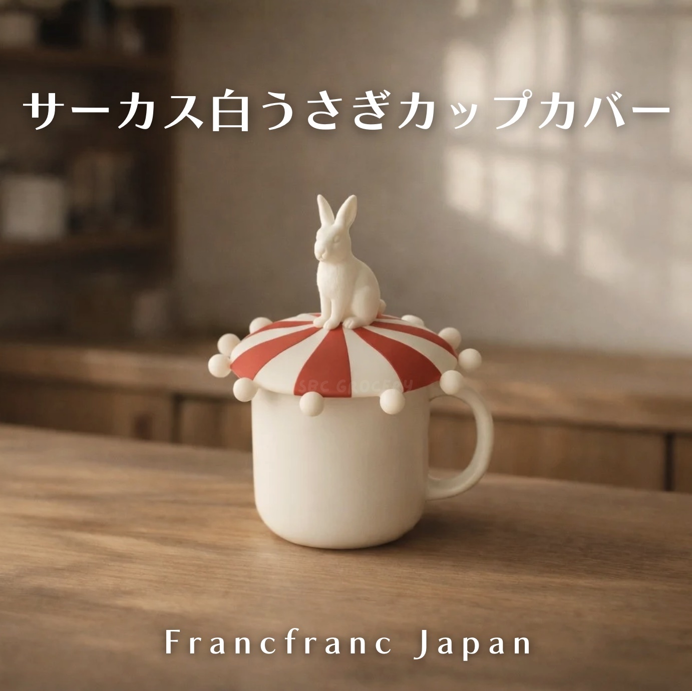 【24H出貨】日本𝗙𝗿𝗮𝗻𝗰𝗳𝗿𝗮𝗻𝗰 馬戲團兔兔杯蓋