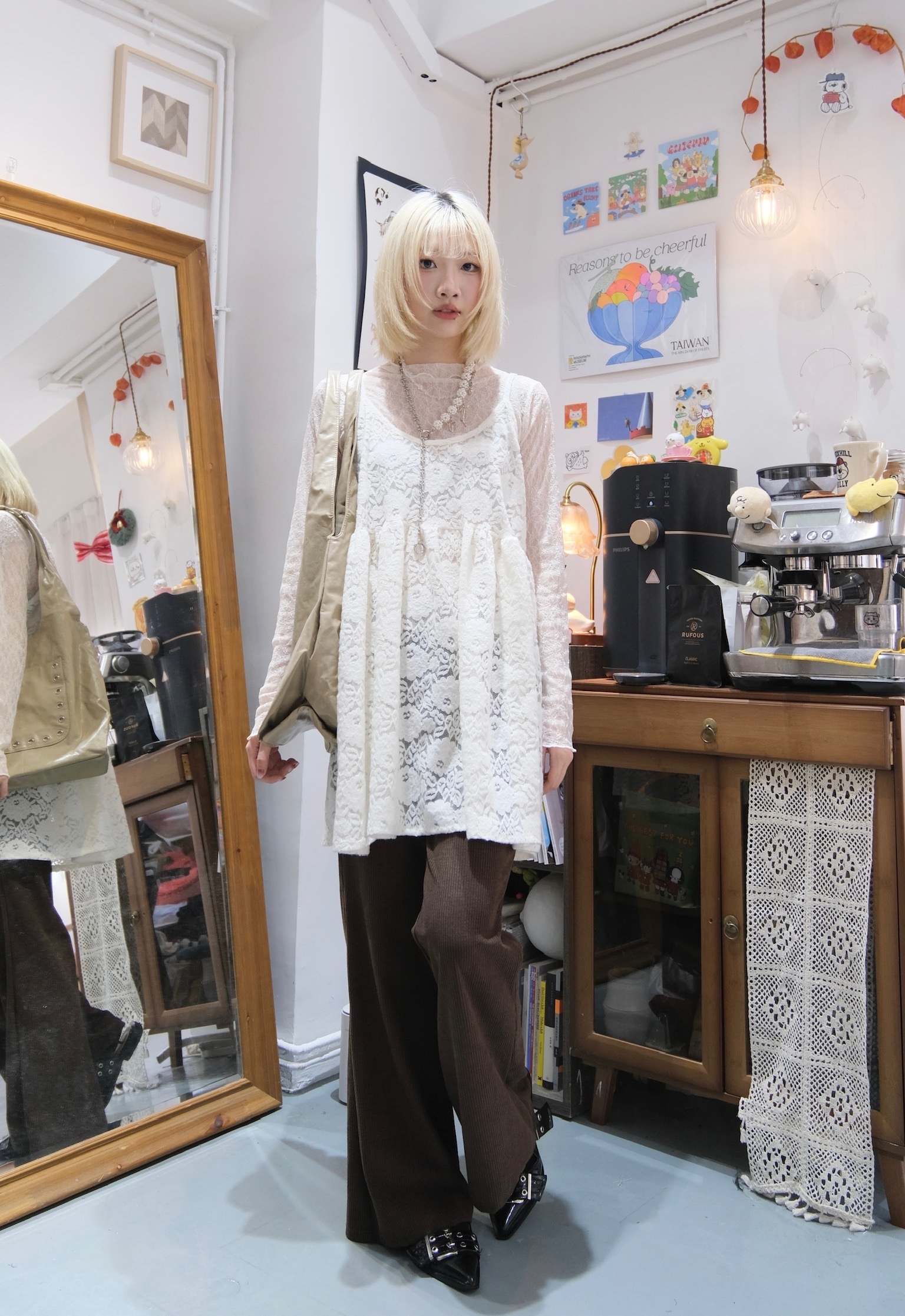 燈芯絨闊腳LAYER PANTS