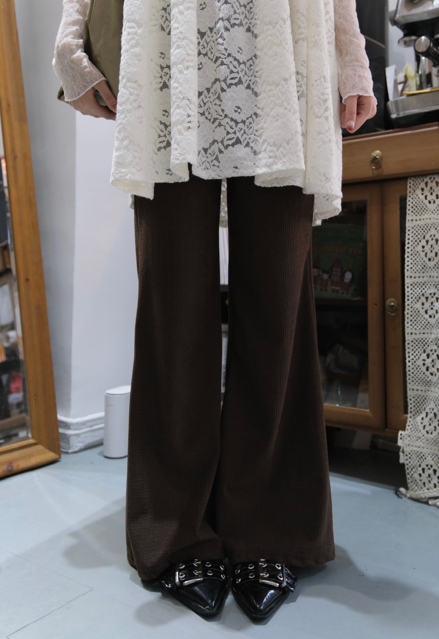 燈芯絨闊腳LAYER PANTS