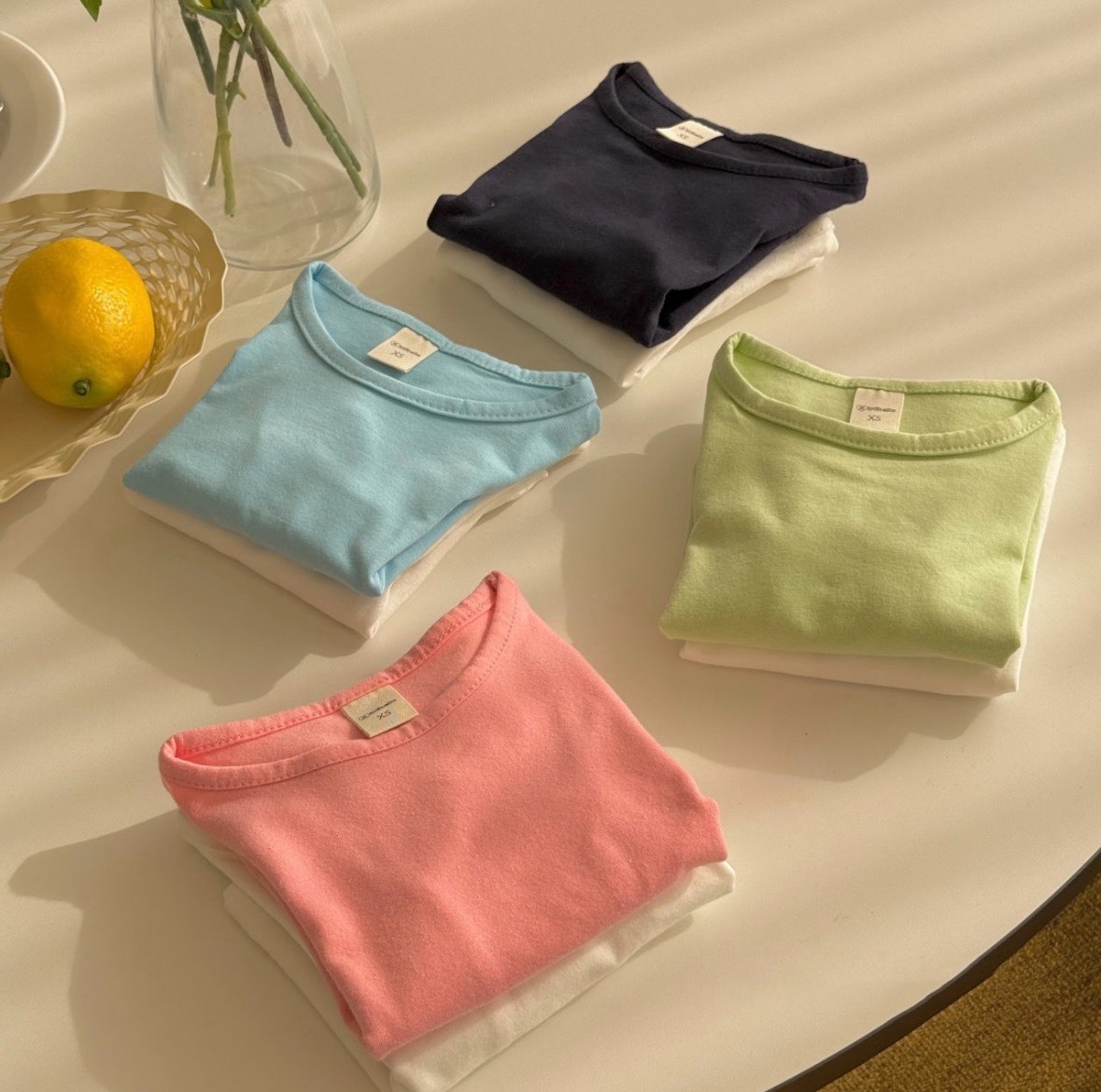 90-130 1+1素色上衣 4色