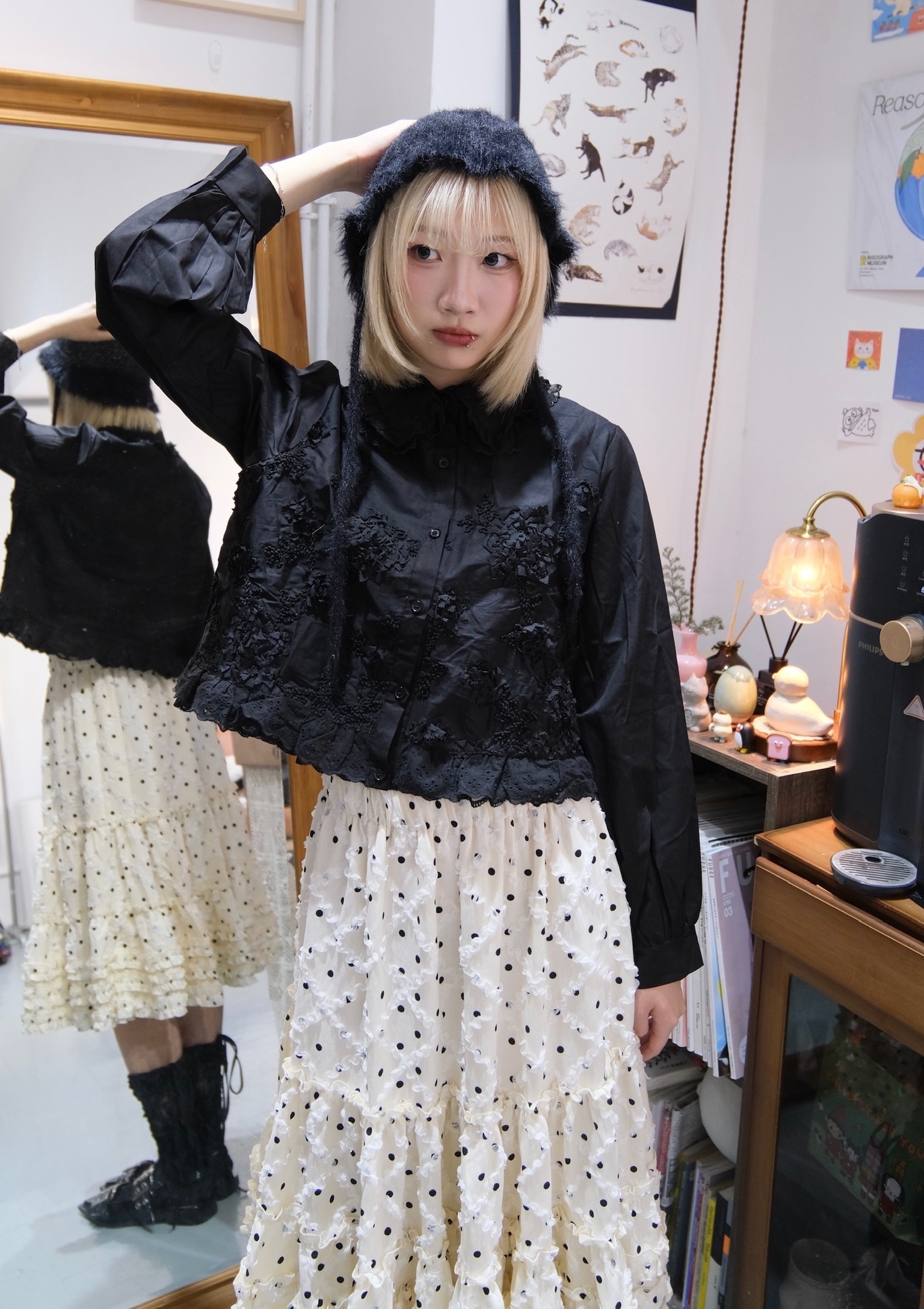 娃娃精緻花紋恤衫