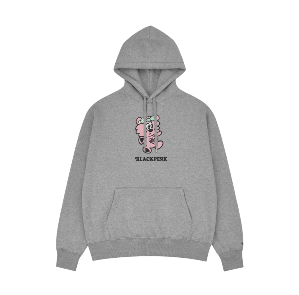 ［Verdy x Blackpink］聯名款灰色毛絨連帽T