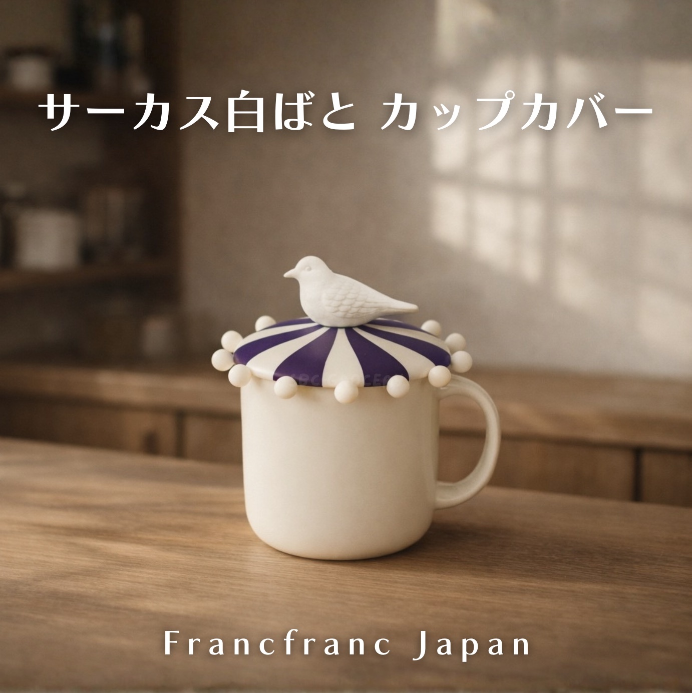 【24H出貨】日本Francfranc 馬戲團白鴿杯蓋