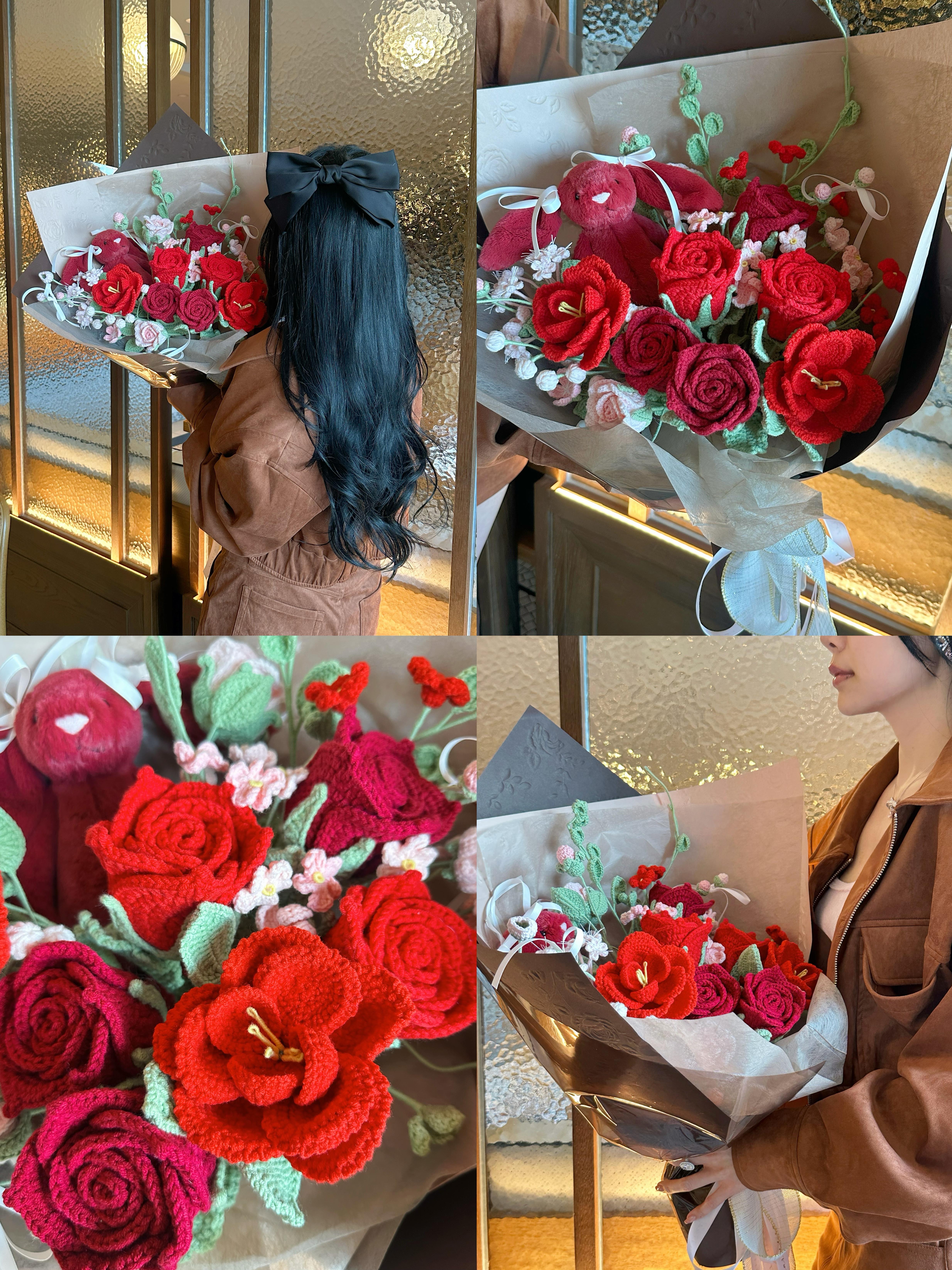 🧶 31cm Jellycat兔兔 🐰 針織花花束