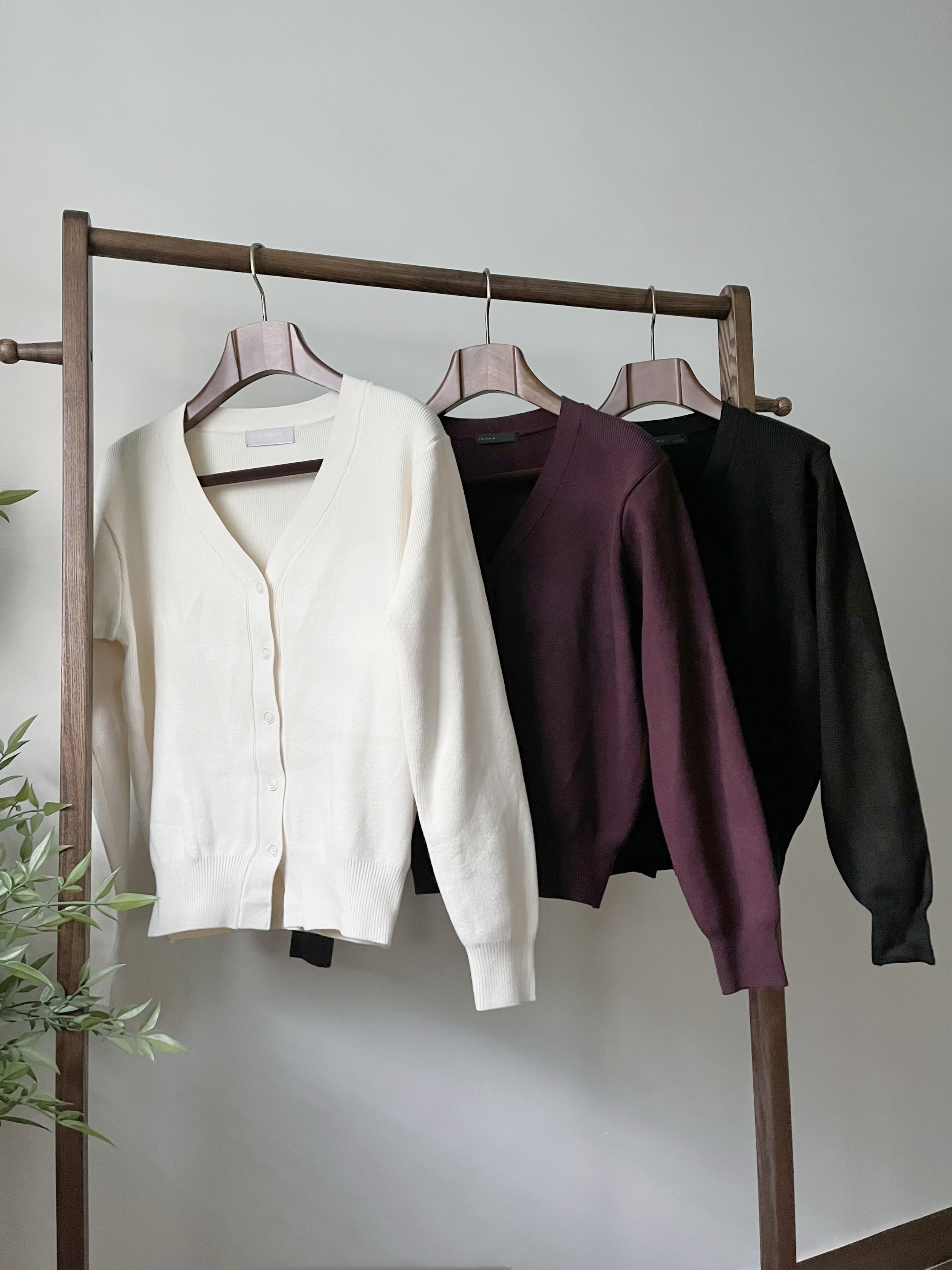 🌿V領針織外套