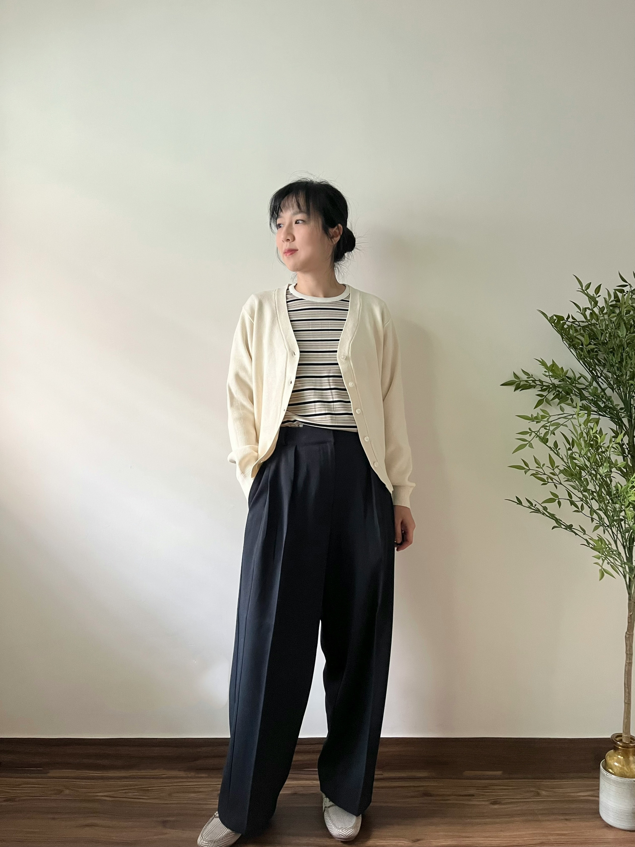 🌿V領針織外套