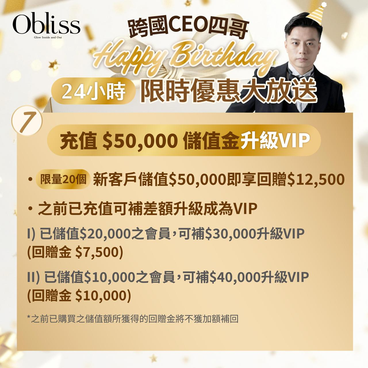 UT012 補差額至$50,000升級VIP