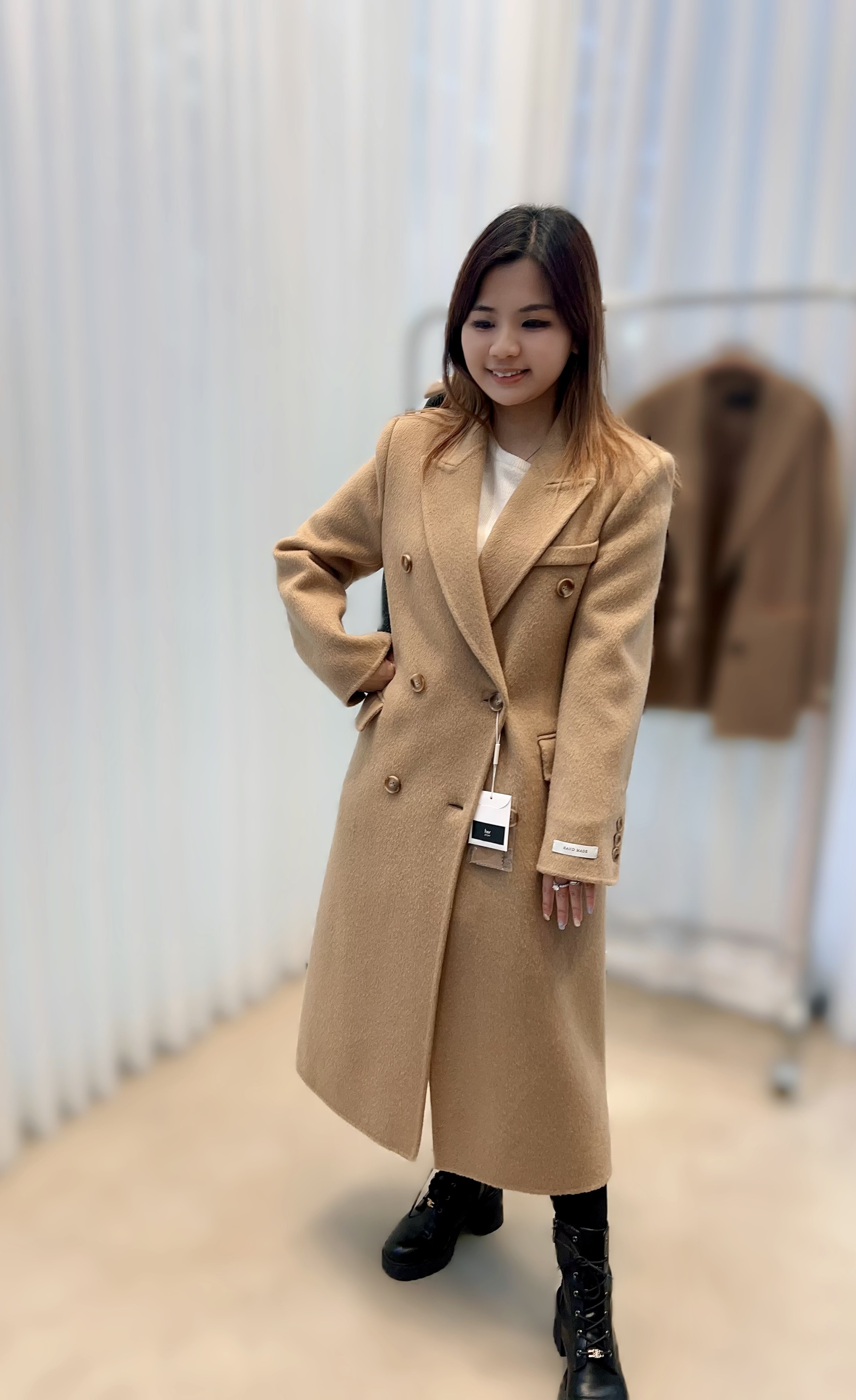 HQ06  羊毛100%    Hand made S 胸 41 長 46.5  /   M 胸 43 長 47 $1899 (一口價)