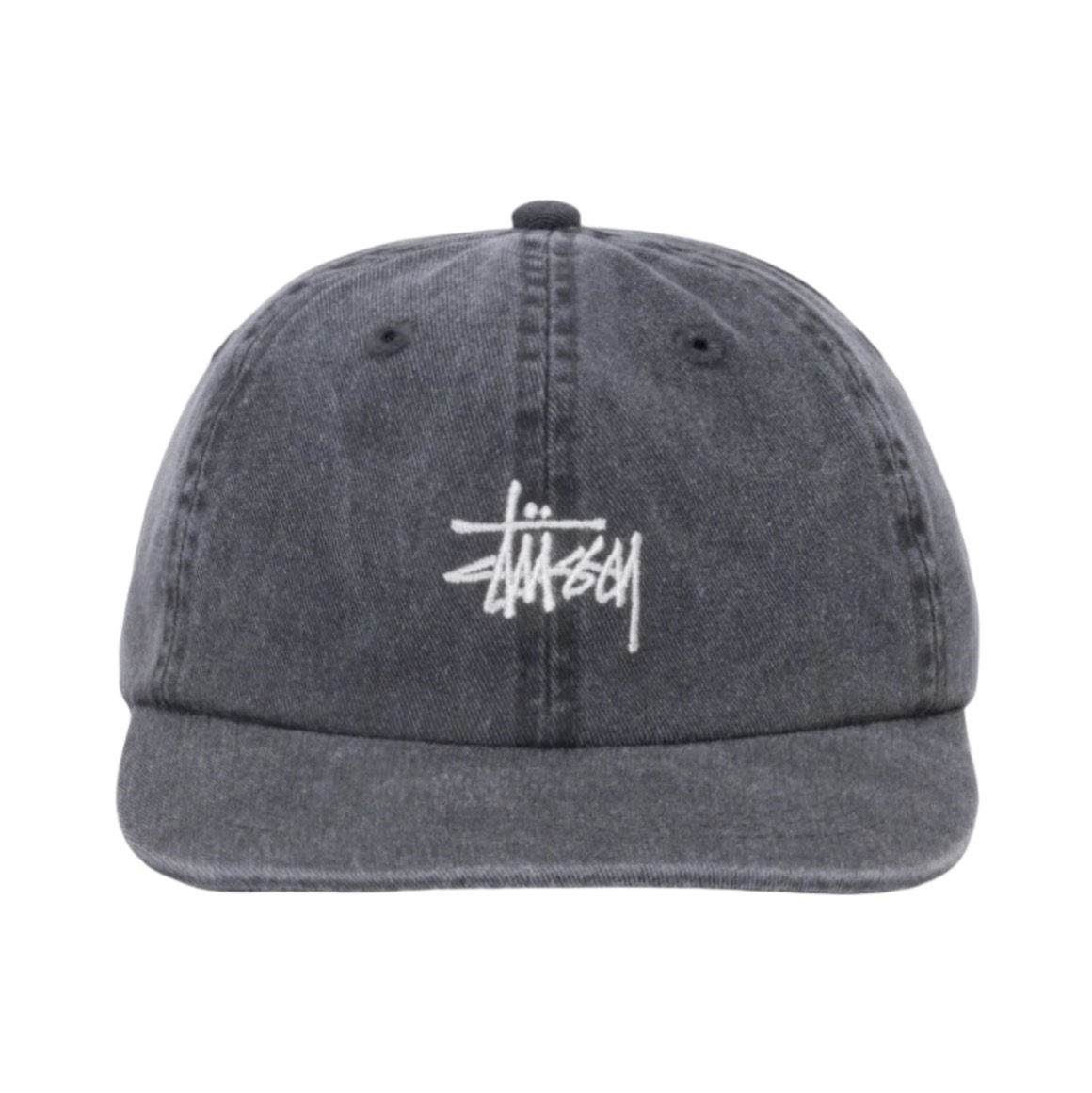 ［Stussy］ 水洗基本款低帽炭灰色棒球帽