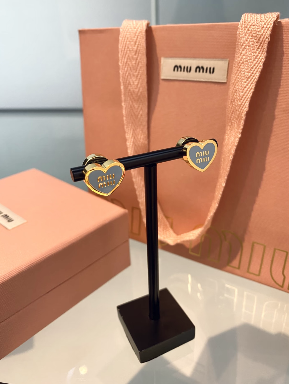 Miu Miu Heart Earrings