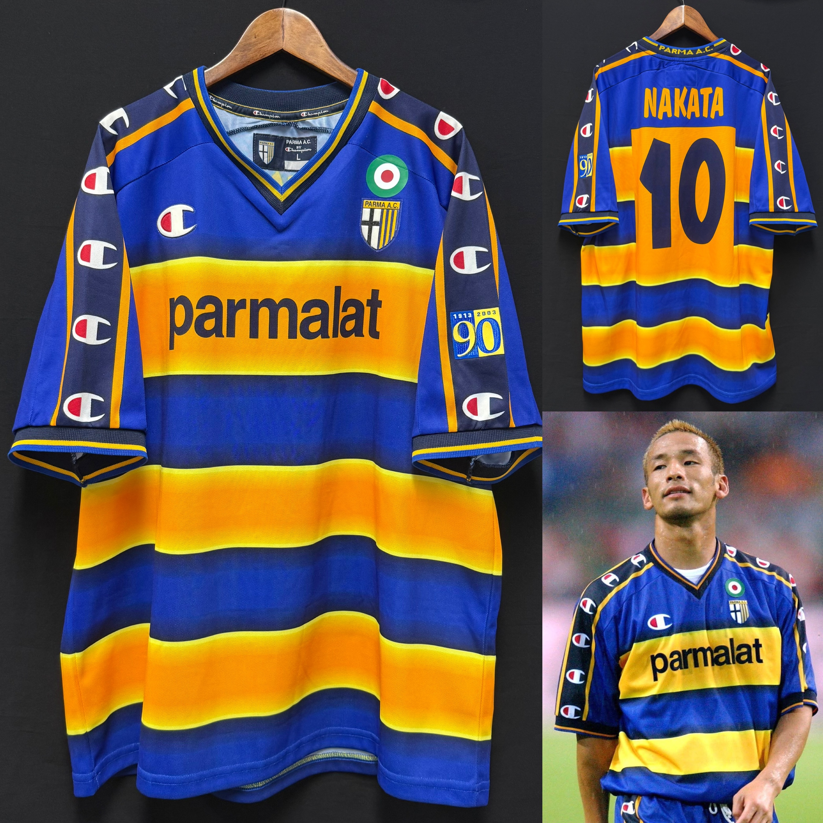 Parma 2001-2002 Champion Home Shirt #10 NAKATA