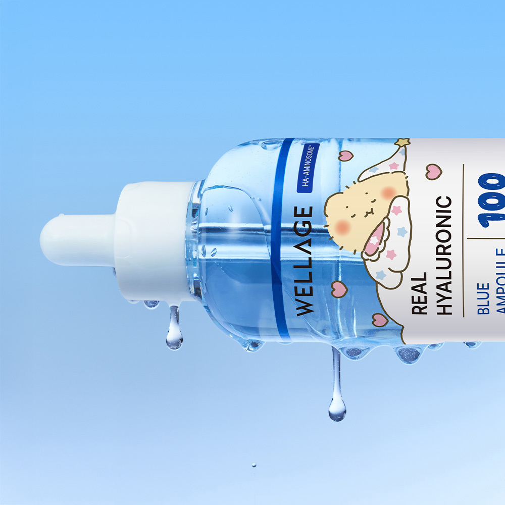 [01/02 - 30/04] Wellage x 망그러진곰 Real Hyaluronic Blue Ampoule 100 75ml [Olive Young Double Planning Set]