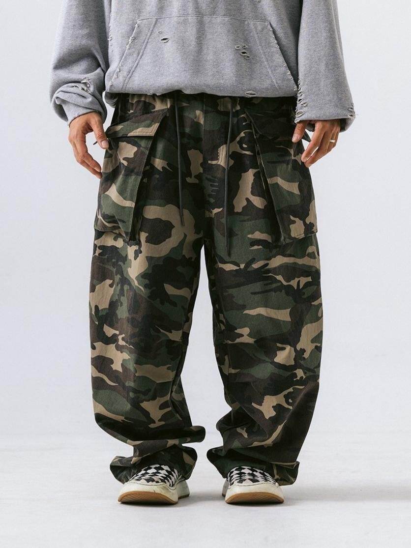 迷彩可束腳鬆身褲 OTHERFIT-005P