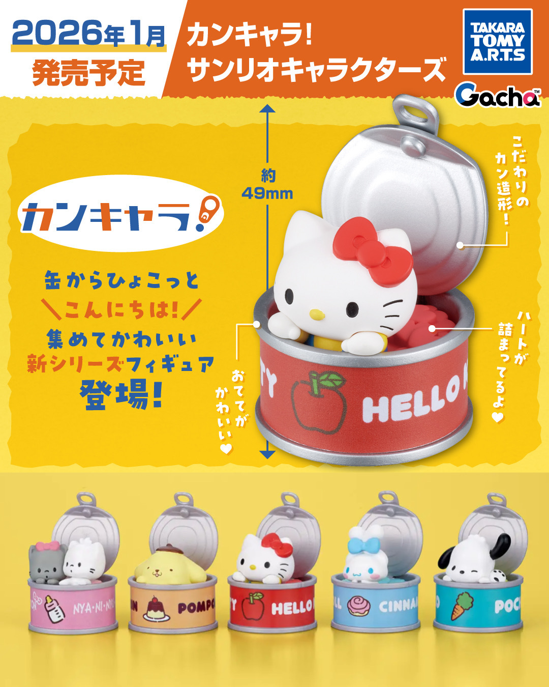 【現貨】Sanrio角色罐頭扭蛋(全5種)