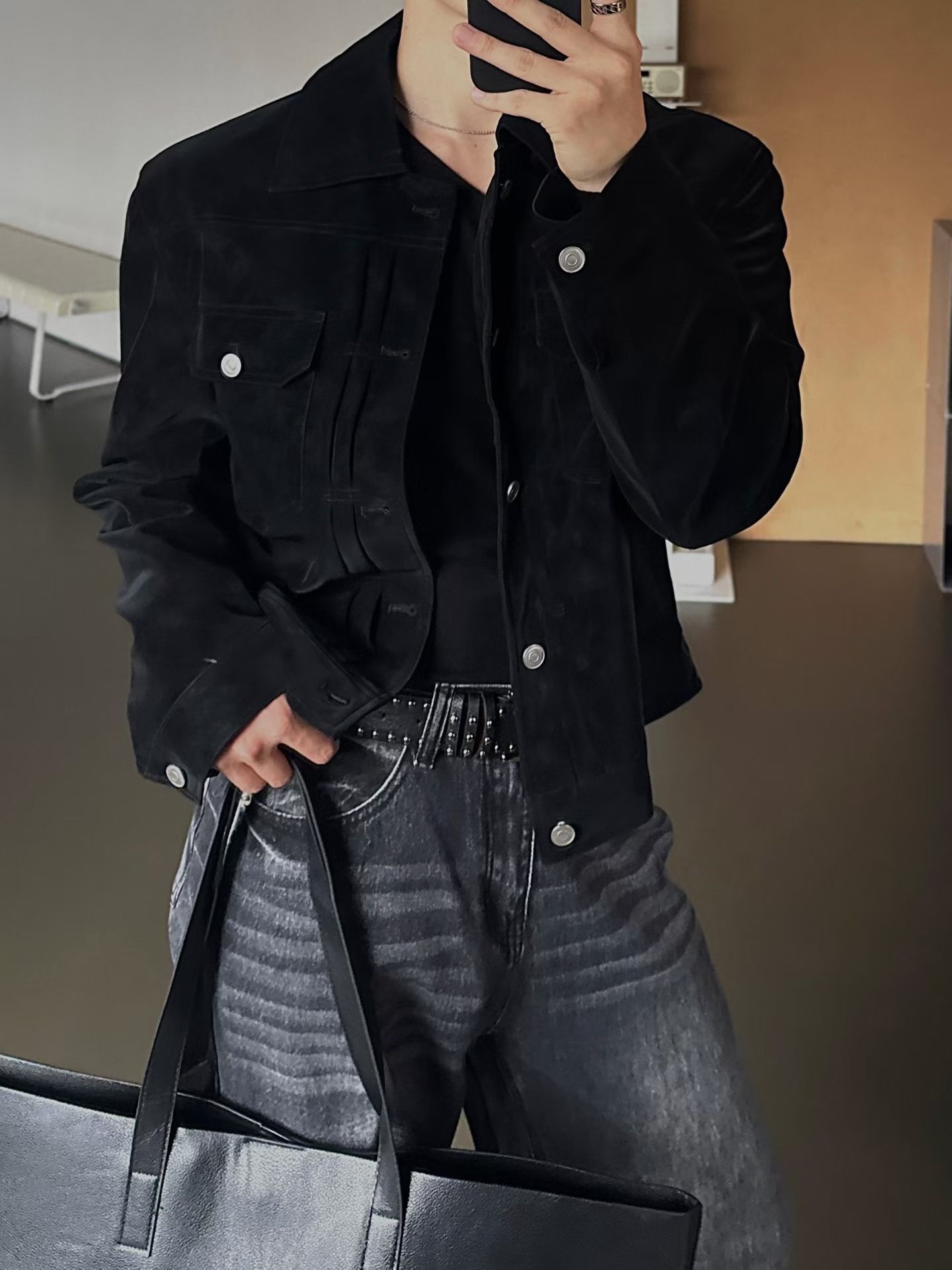 淨色開胸猄面外套 JK2779