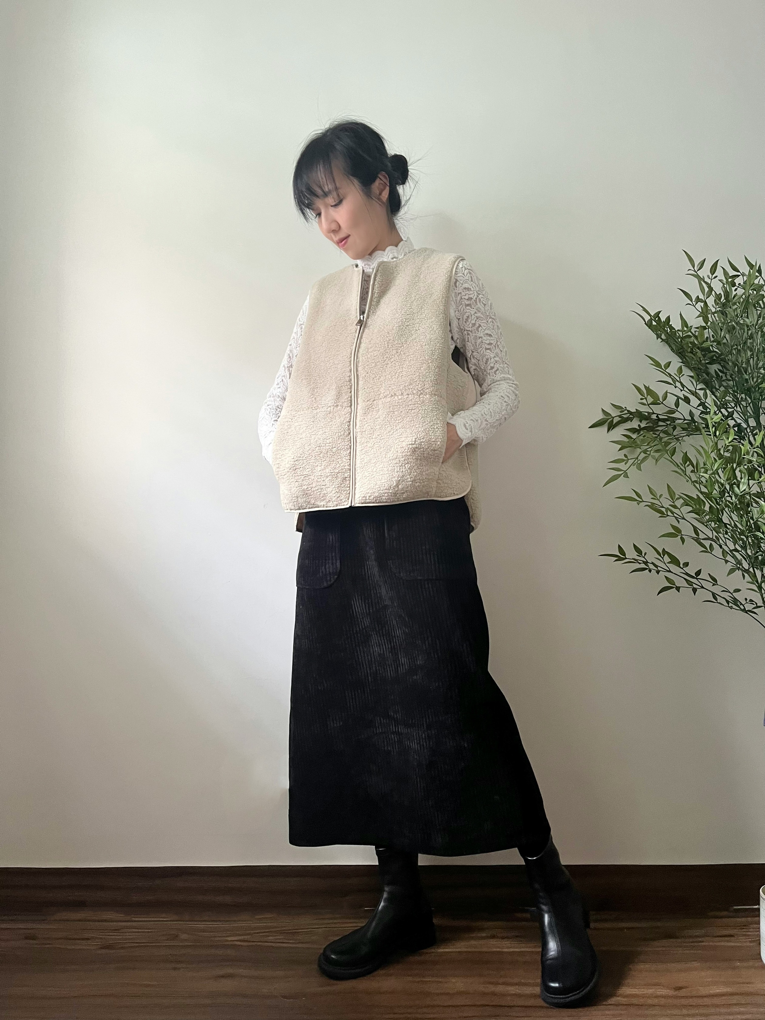 🌿軟燈芯絨直身裙