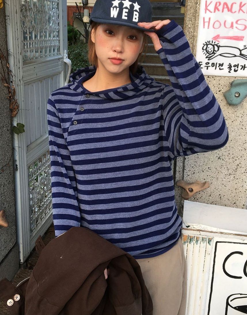 橫間連帽長袖衫 OHNIW-002T