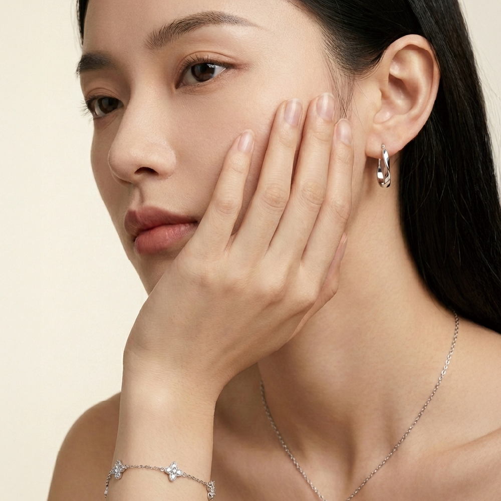 Minimalist gold layering necklaces for office outfits, professional and chic jewelry styling.