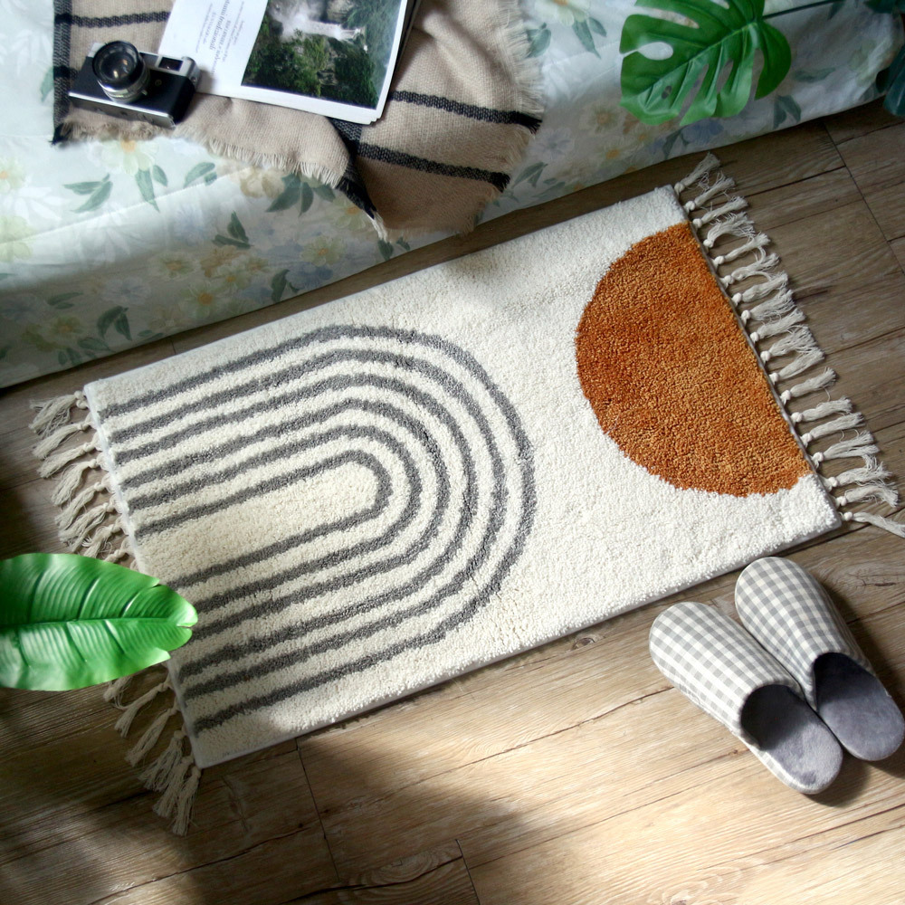 TROMSO西班牙圖騰流蘇吸水大地墊-日耳曼黃【H0322021】