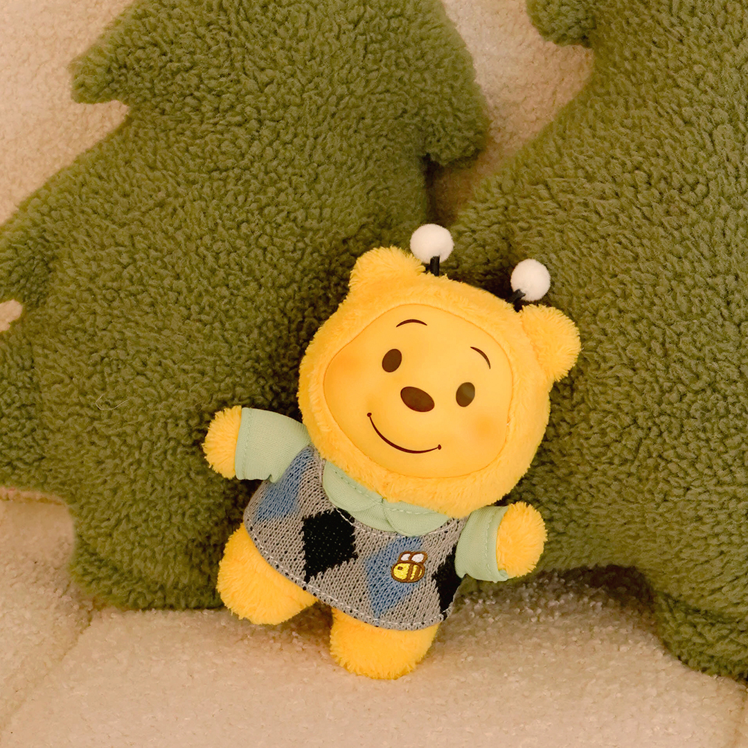 迪士尼小熊維尼蜂時尚系列搪膠絨毛盲盒 [4入/中盒]