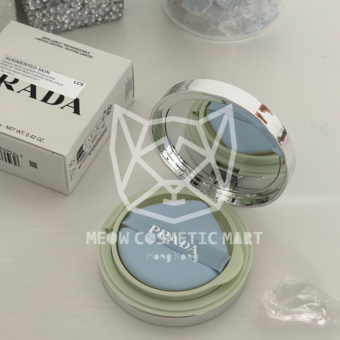 Prada - Reveal Mesh Cushion 藍色Limited Edition  #LC5 #LN10